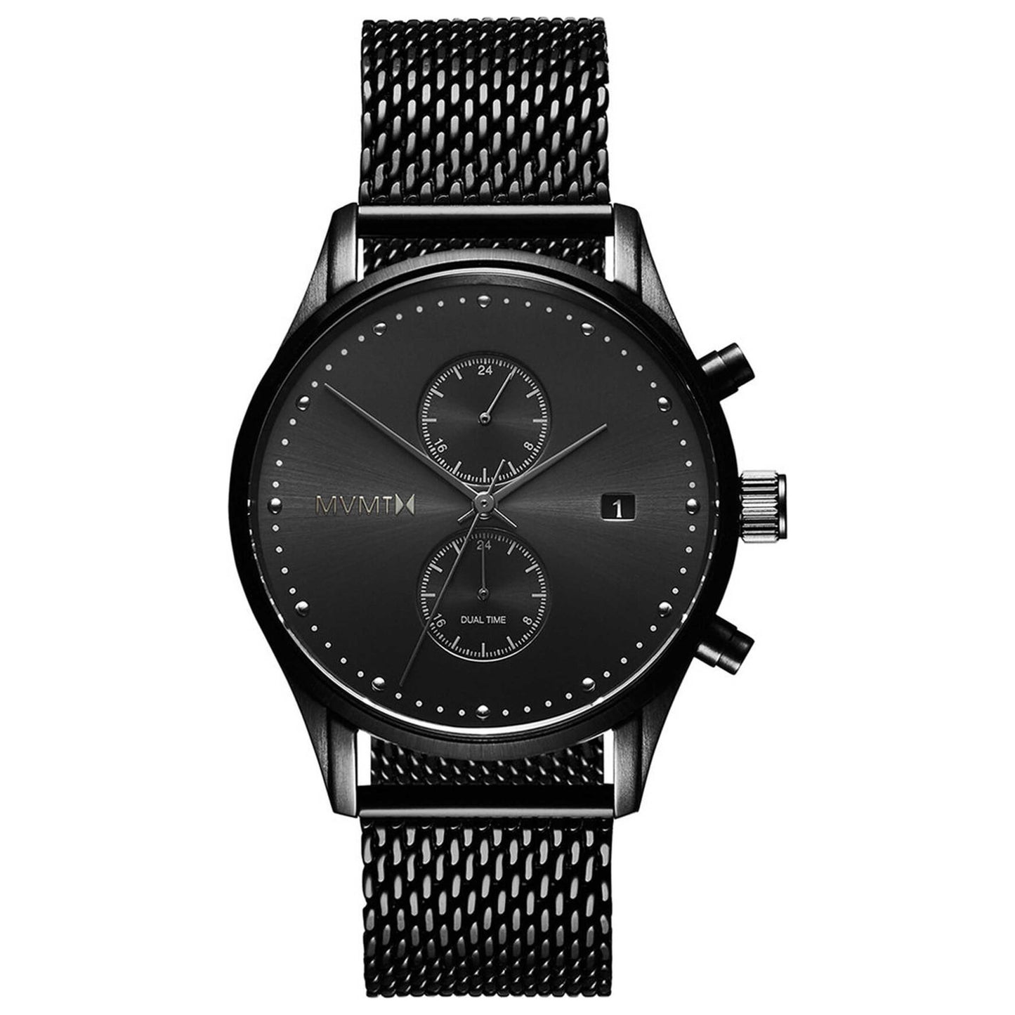 Front view of MVMT Voyager Men's Quartz Watch MV01-BL2