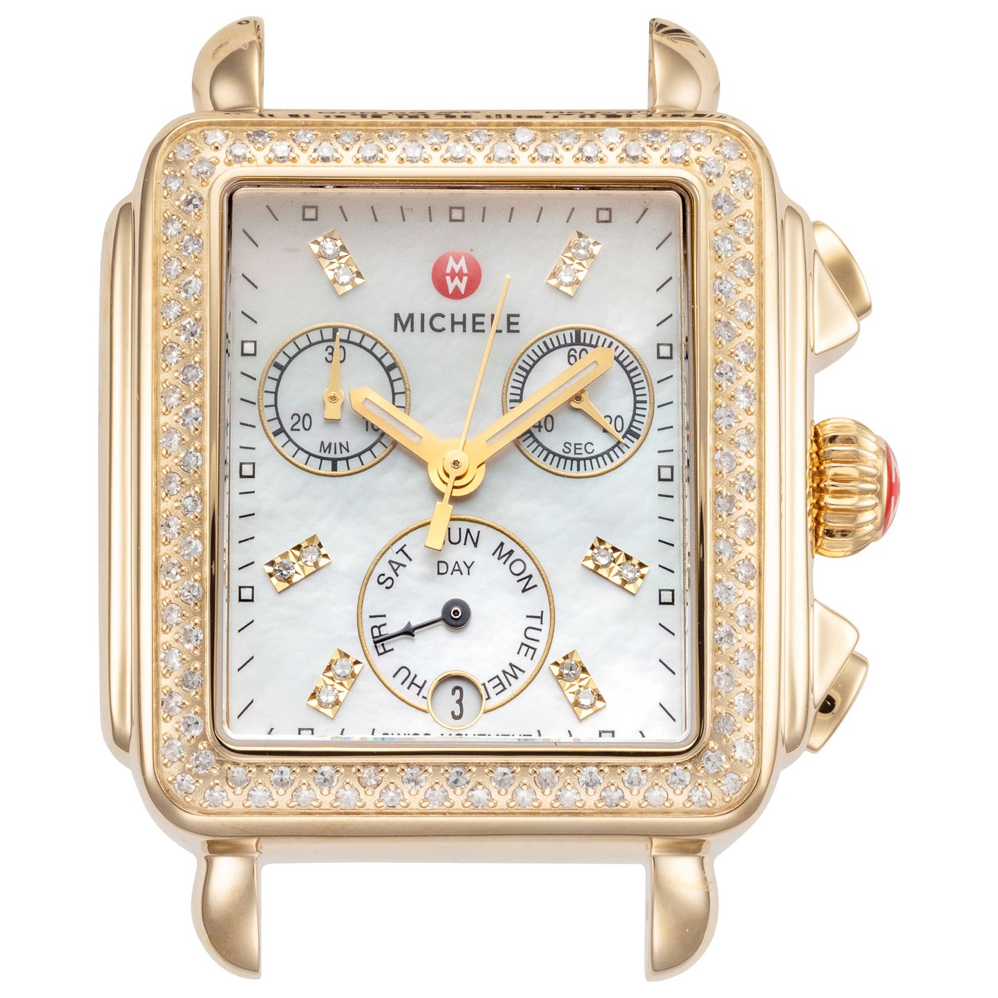 Front view of Michele Deco Women's Quartz Watch MW06P01B0046