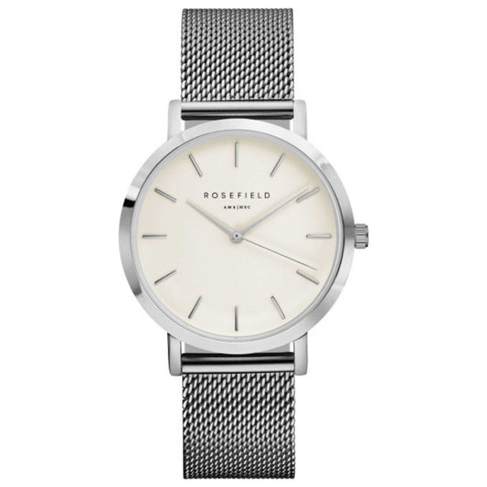 Front view of Rosefield Mercer Women's Quartz Watch MWS-M40