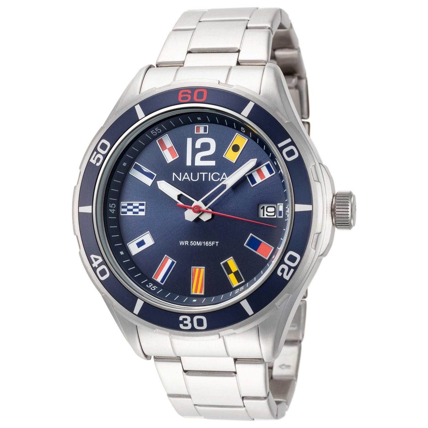 Front view of Nautica Cruise NST Flags Men's Quartz Watch NAPNSI805
