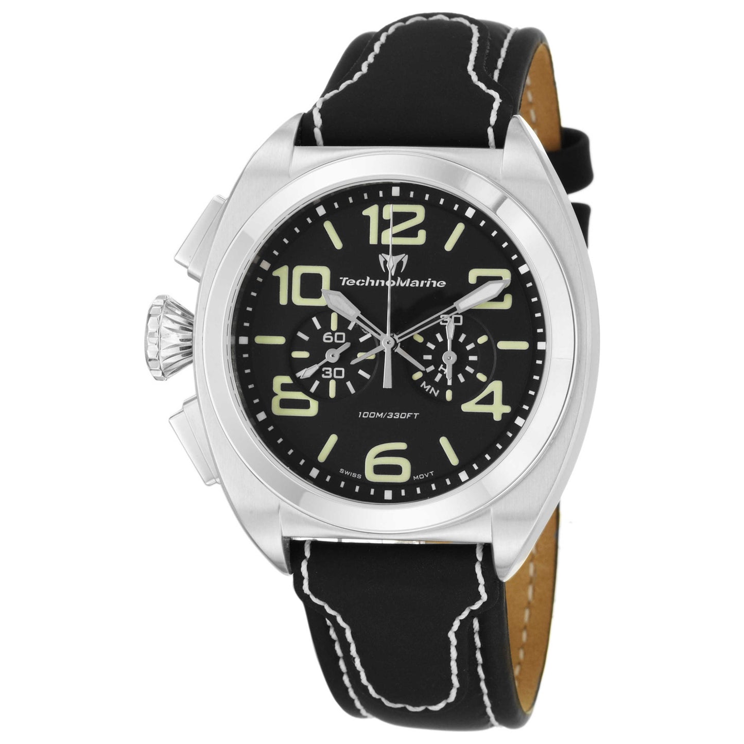 Front view of TechnoMarine US Navy Men's Swiss Quartz (Battery-Powered) Watch NAUT02