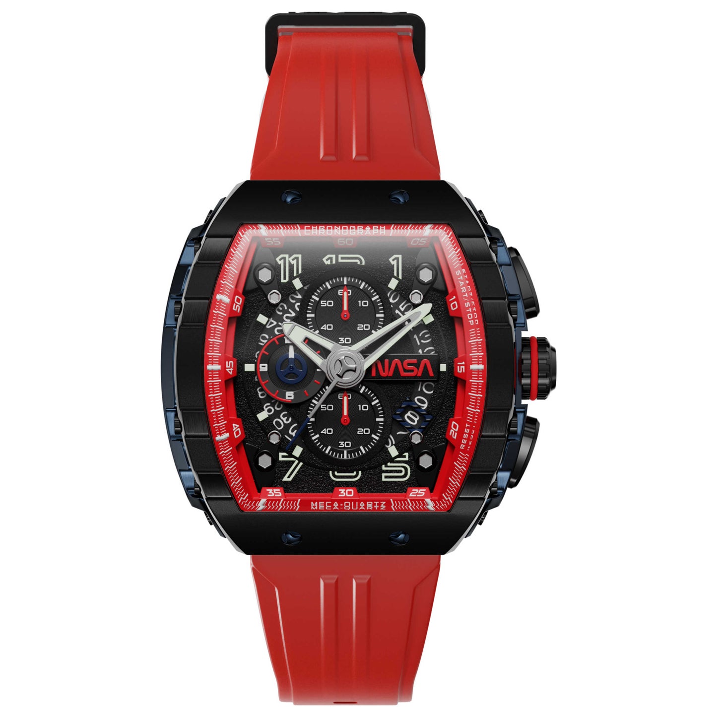 Front view of Nubeo Magellan Men's Quartz Watch NB-6024-NAS-03