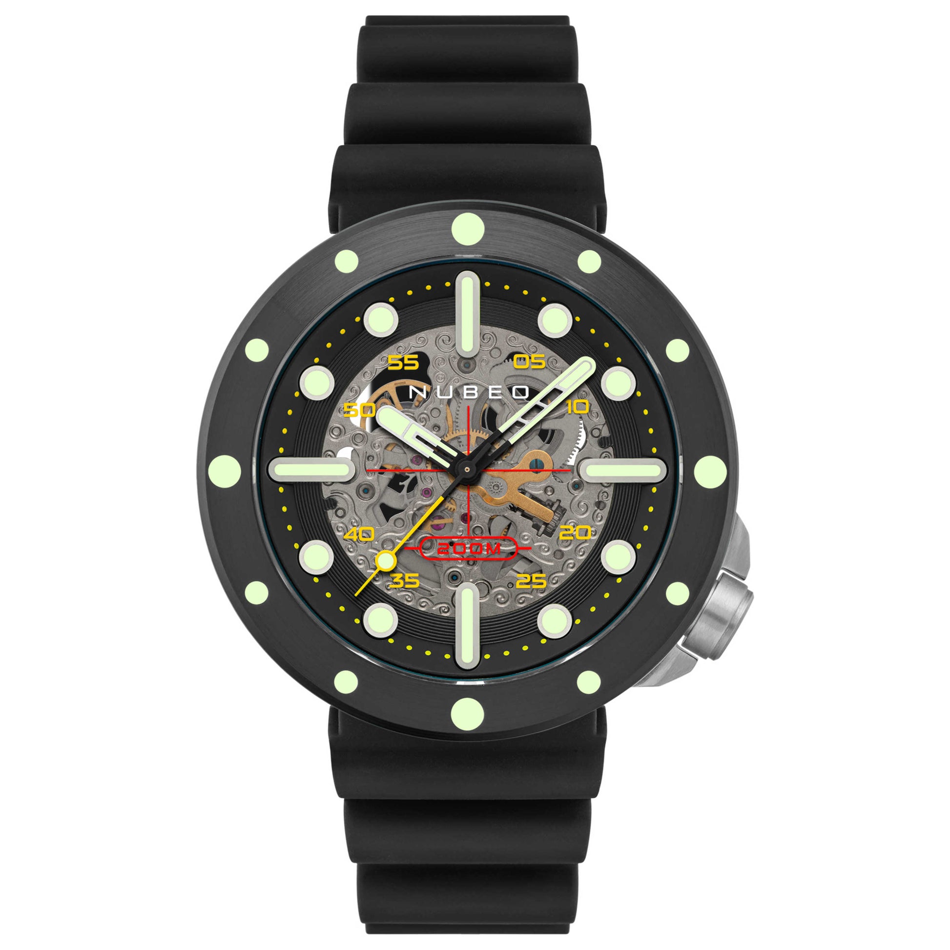 Front view of Nubeo Cassini Men's Automatic Watch NB-6058-04