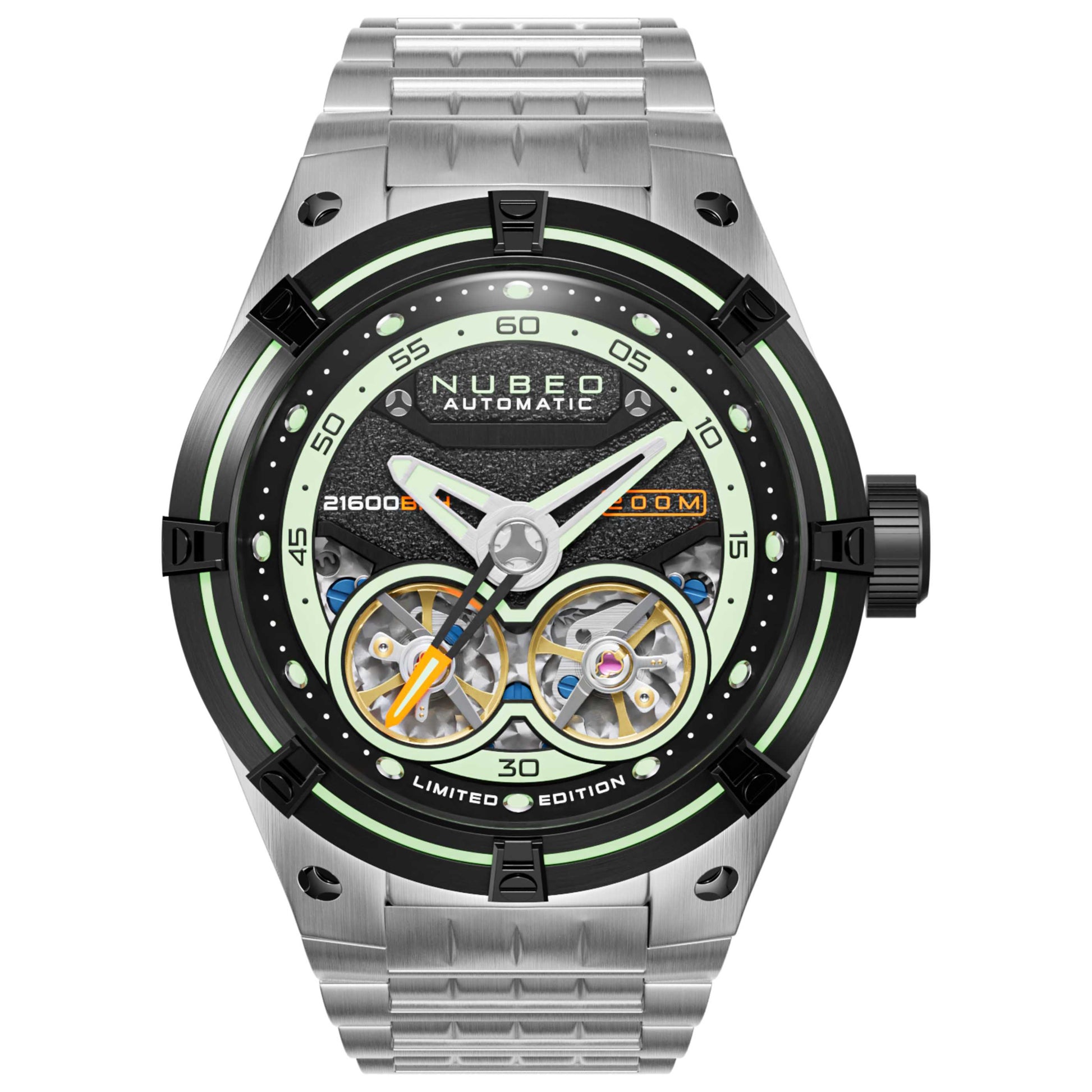 Front view of Nubeo Galileo Men's Automatic Watch NB-6070-11