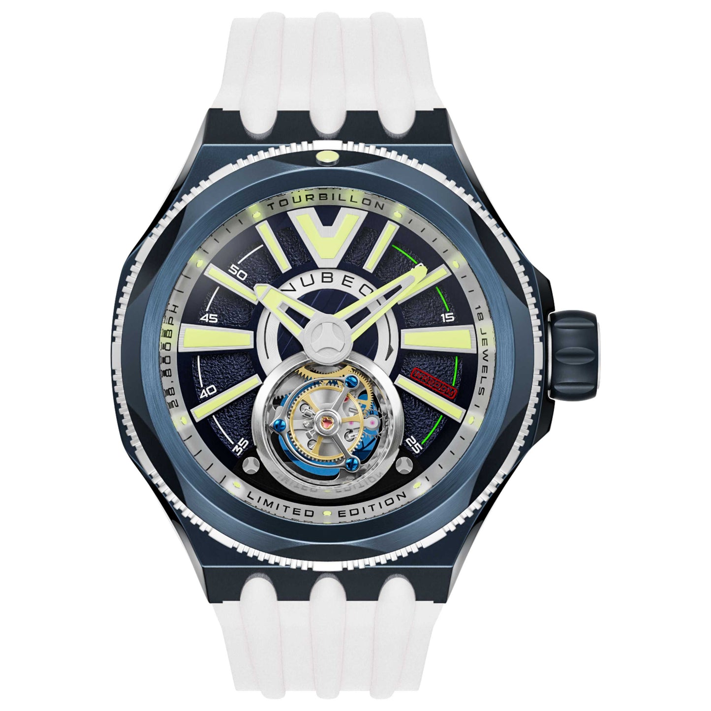 Front view of Nubeo Messenger Men's Automatic Watch NB-6075-03