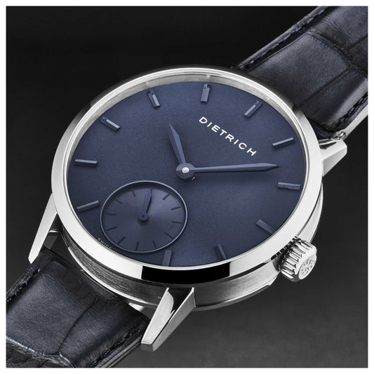 Dietrich Night Men's Manual-Wind Watch NB ALL BLU - Image #2