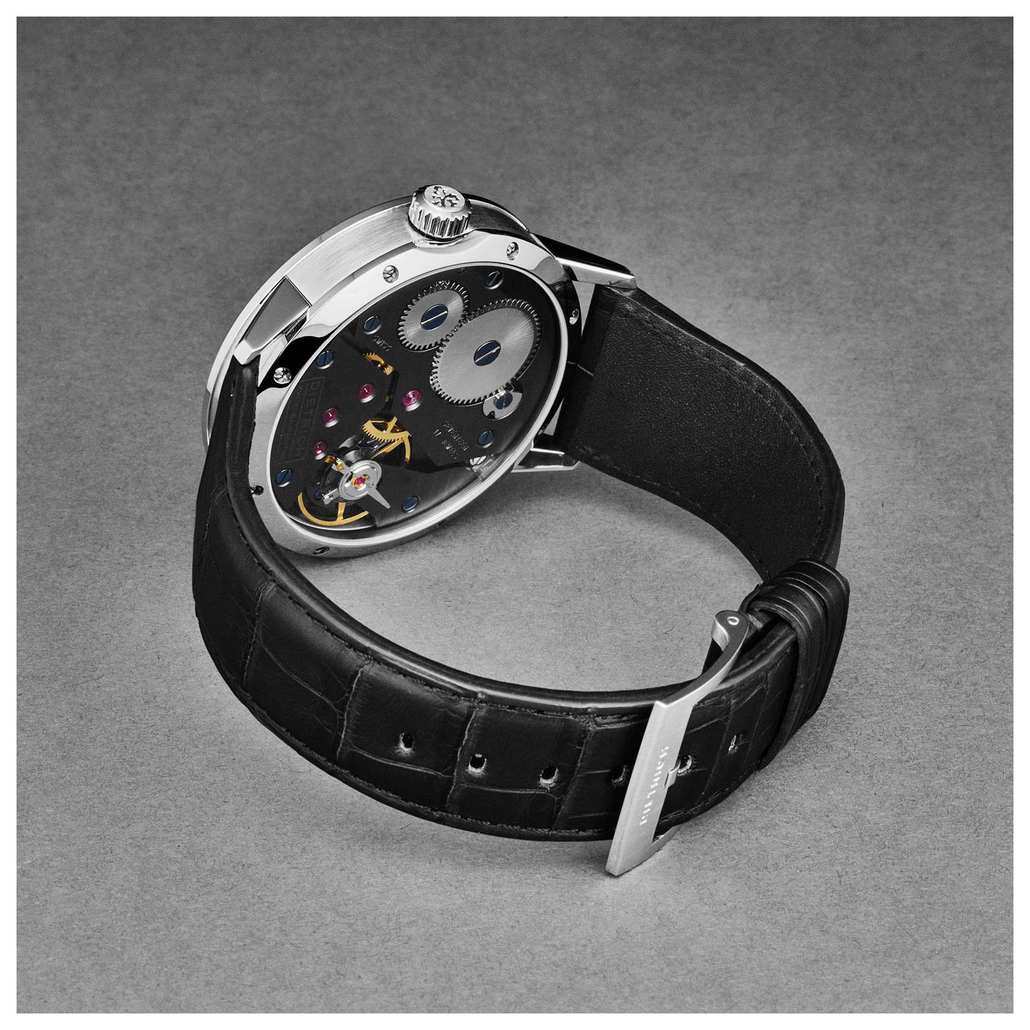 Dietrich Night Men's Manual-Wind Watch NB BLK - Image #3