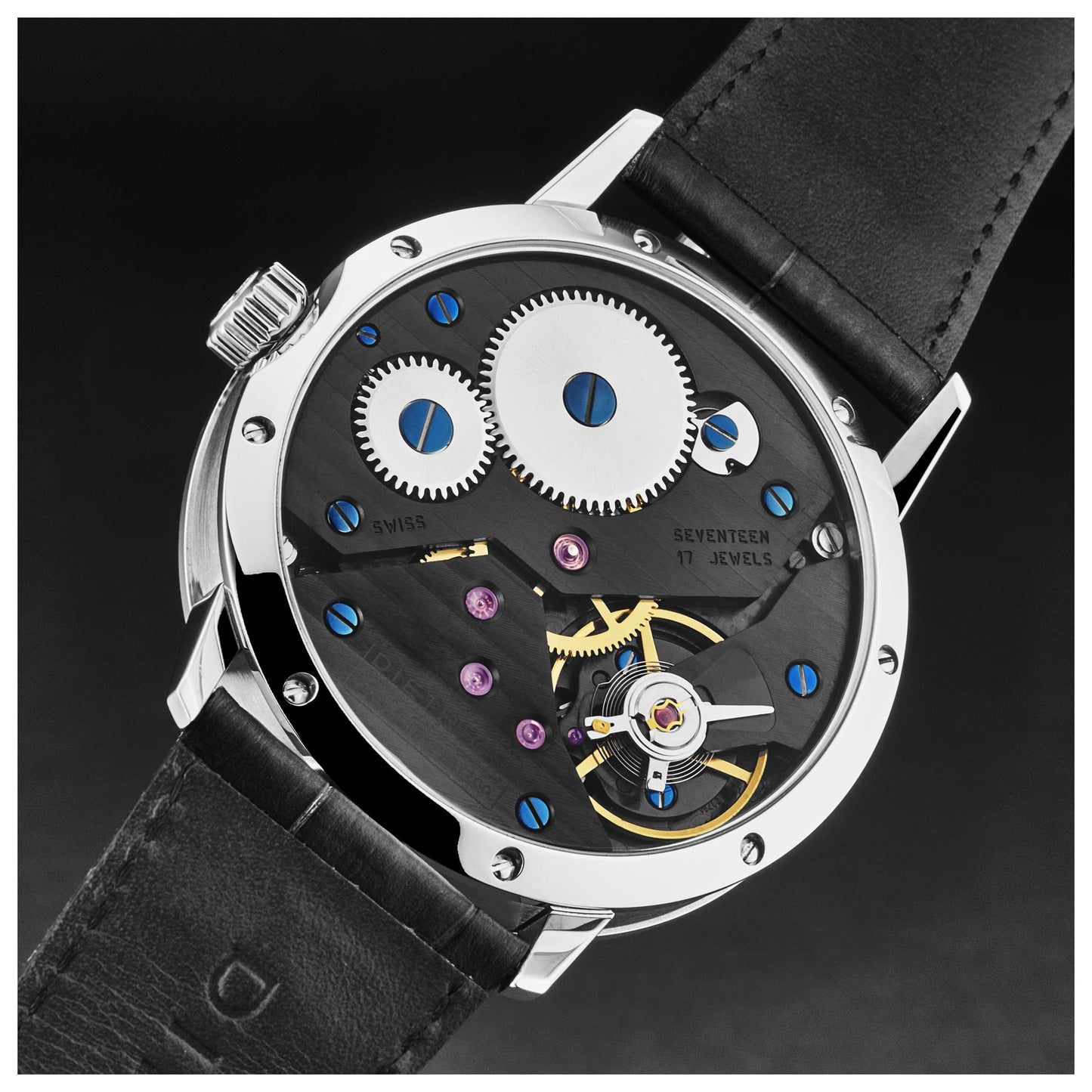 Dietrich Night Men's Manual-Wind Watch NB BLK - Image #6