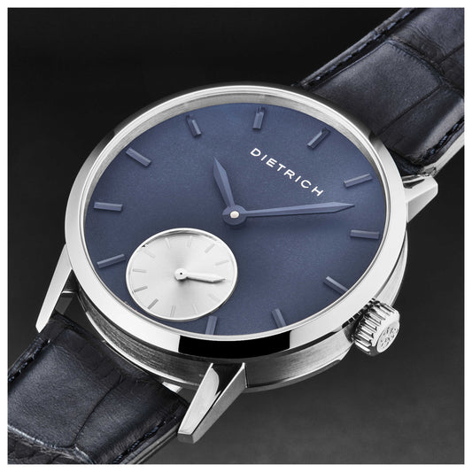 Dietrich Night Men's Manual-Wind Watch NB BLU - Image #2