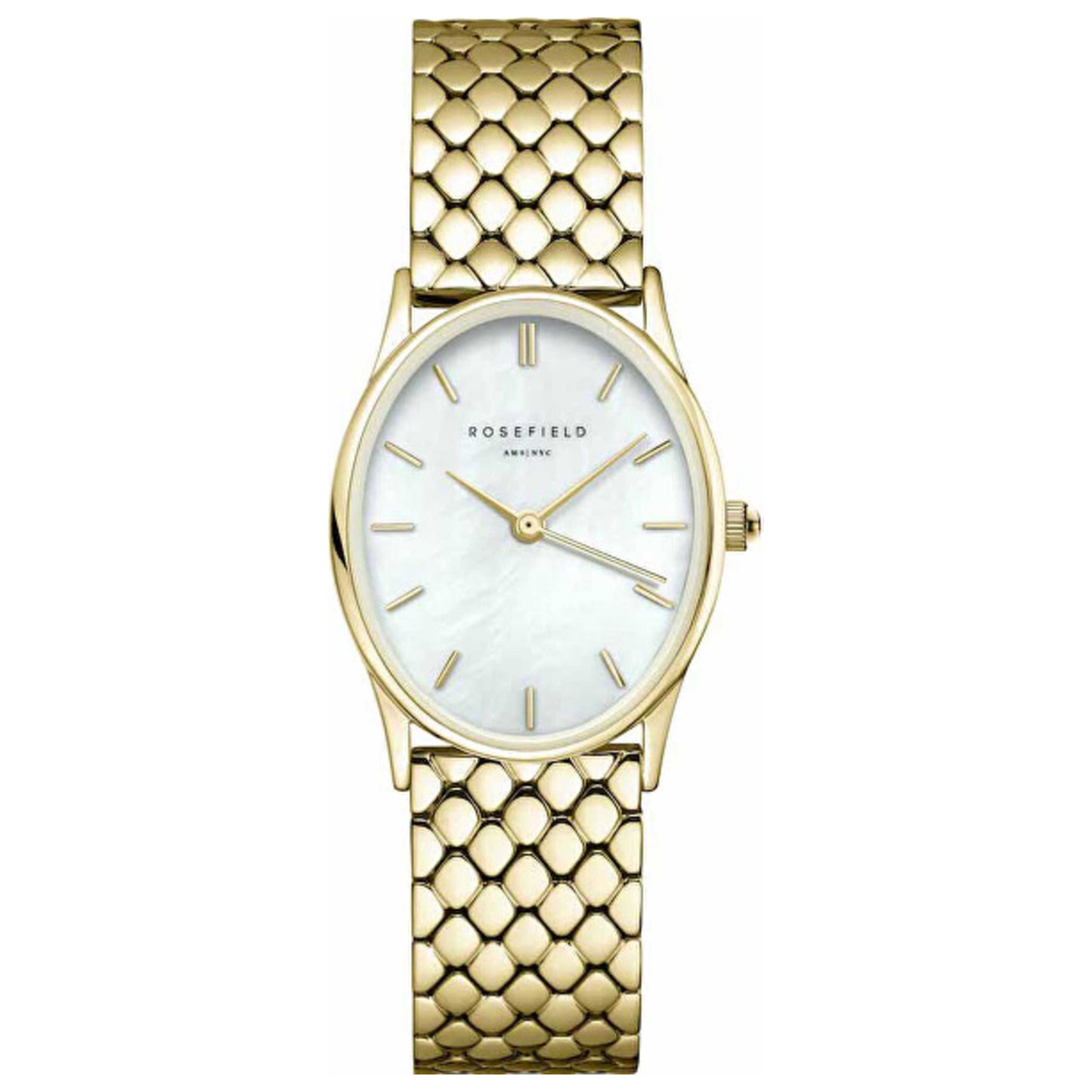 Front view of Rosefield Oval Women's Quartz Watch OWGSG-OV01