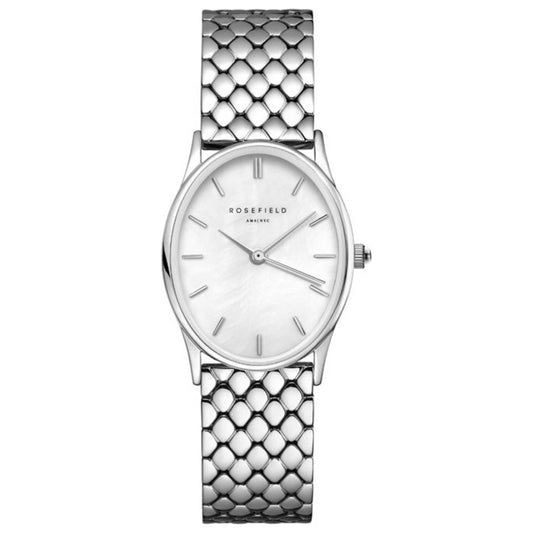 Front view of Rosefield Oval Women's Quartz Watch OWGSS-OV03