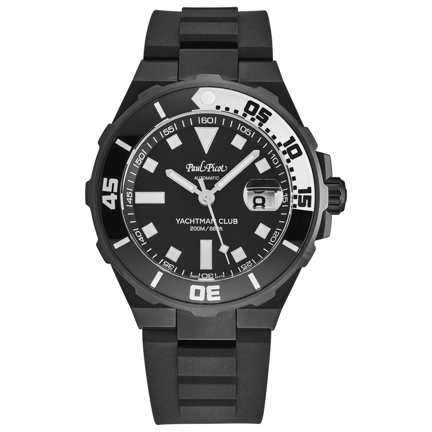 Front view of Paul Picot YachtmanClub Men's Automatic Watch P1251NNBL3614CM
