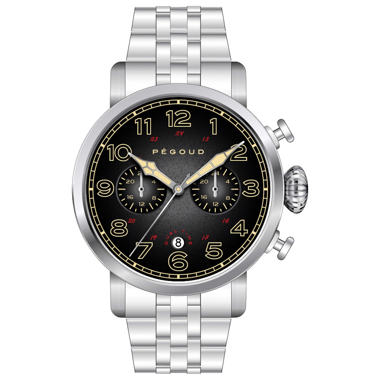 Front view of Pegoud Premiere Men's Quartz Watch PG-9007-33