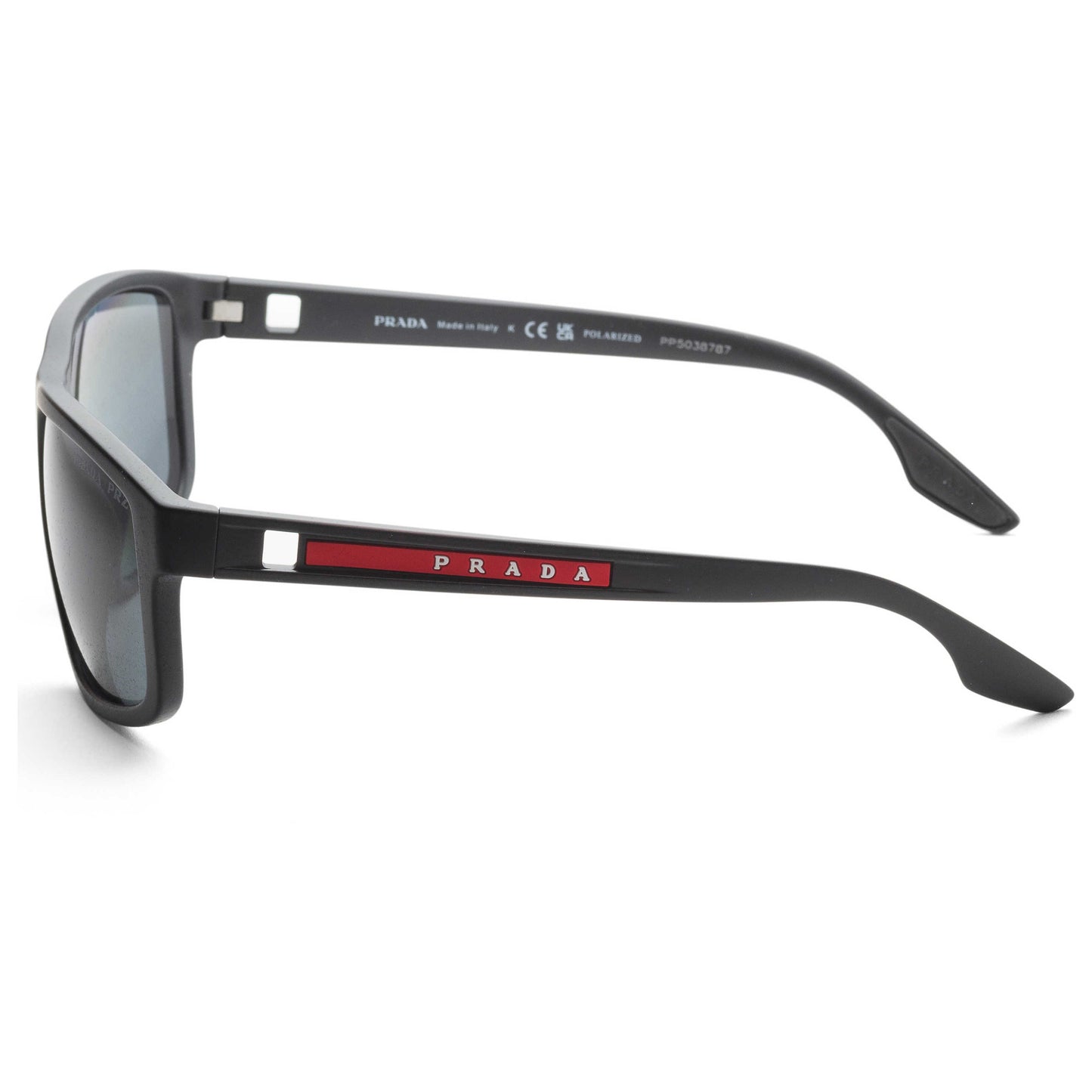 Left view of Prada Linea Rossa Men's Sunglasses PS-02XS-DG002G