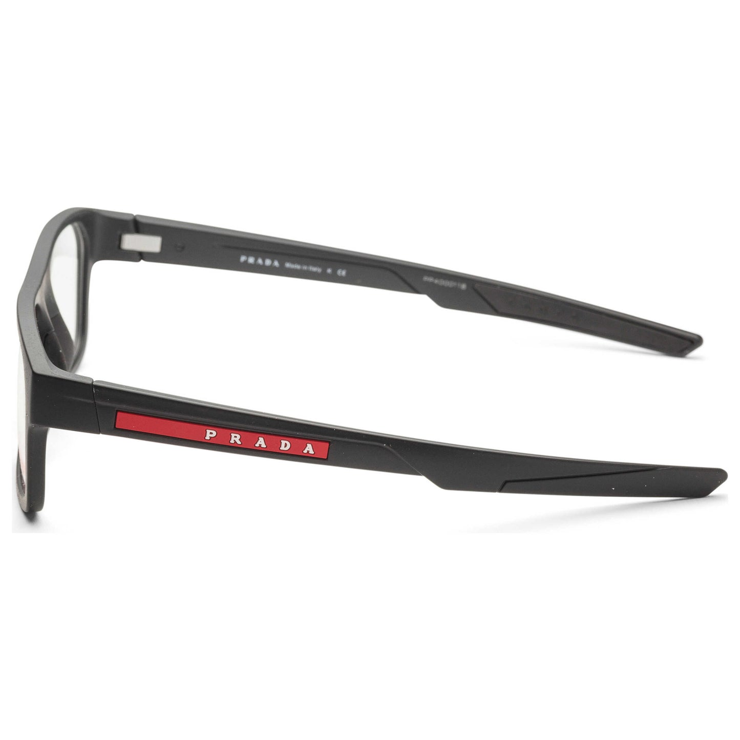 Left view of Prada Linea Rossa Men's Opticals PS-08OV-DG01O1
