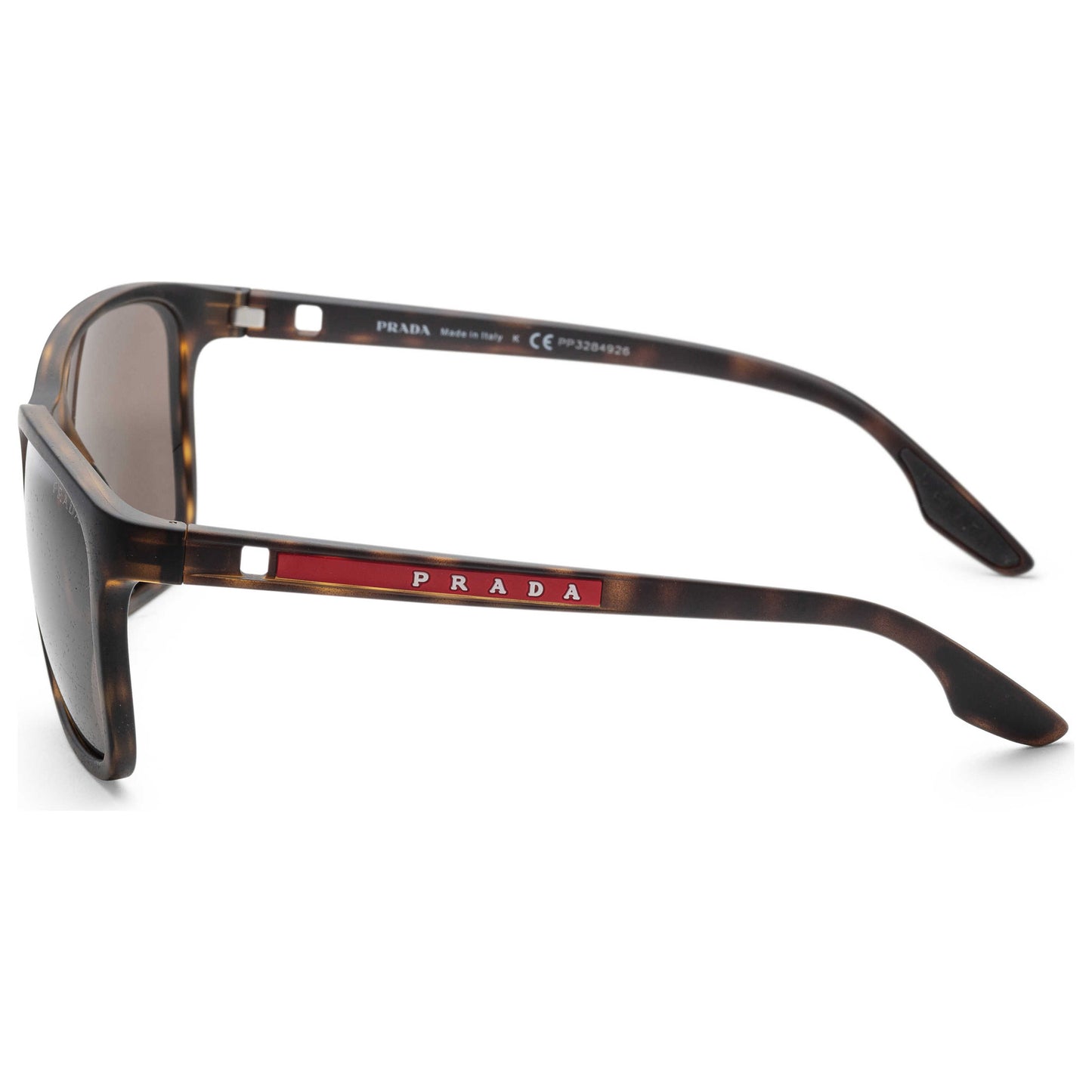 Left view of Prada Linea Rossa Men's Sunglasses PS02WS-58106H-57