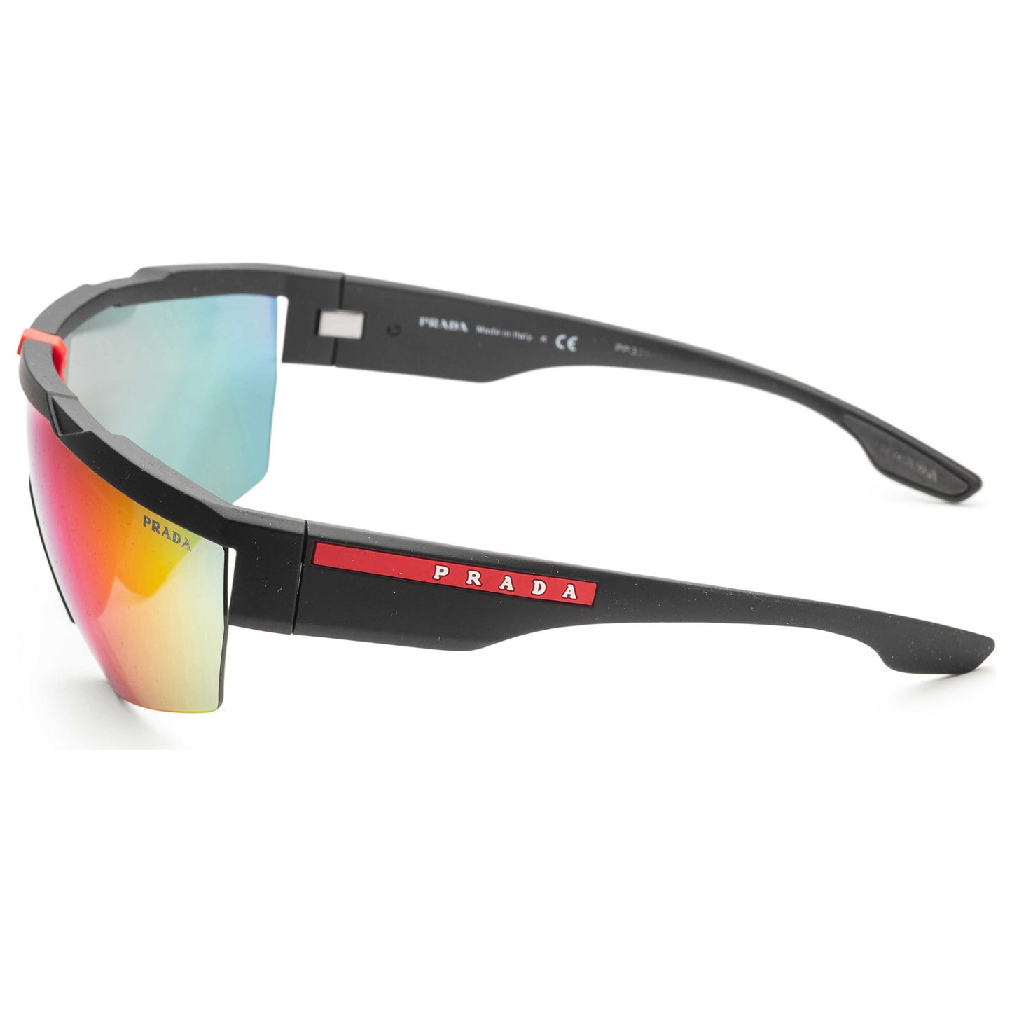 Left view of Prada Linea Rossa Men's Sunglasses PS03XS-DG008F-0