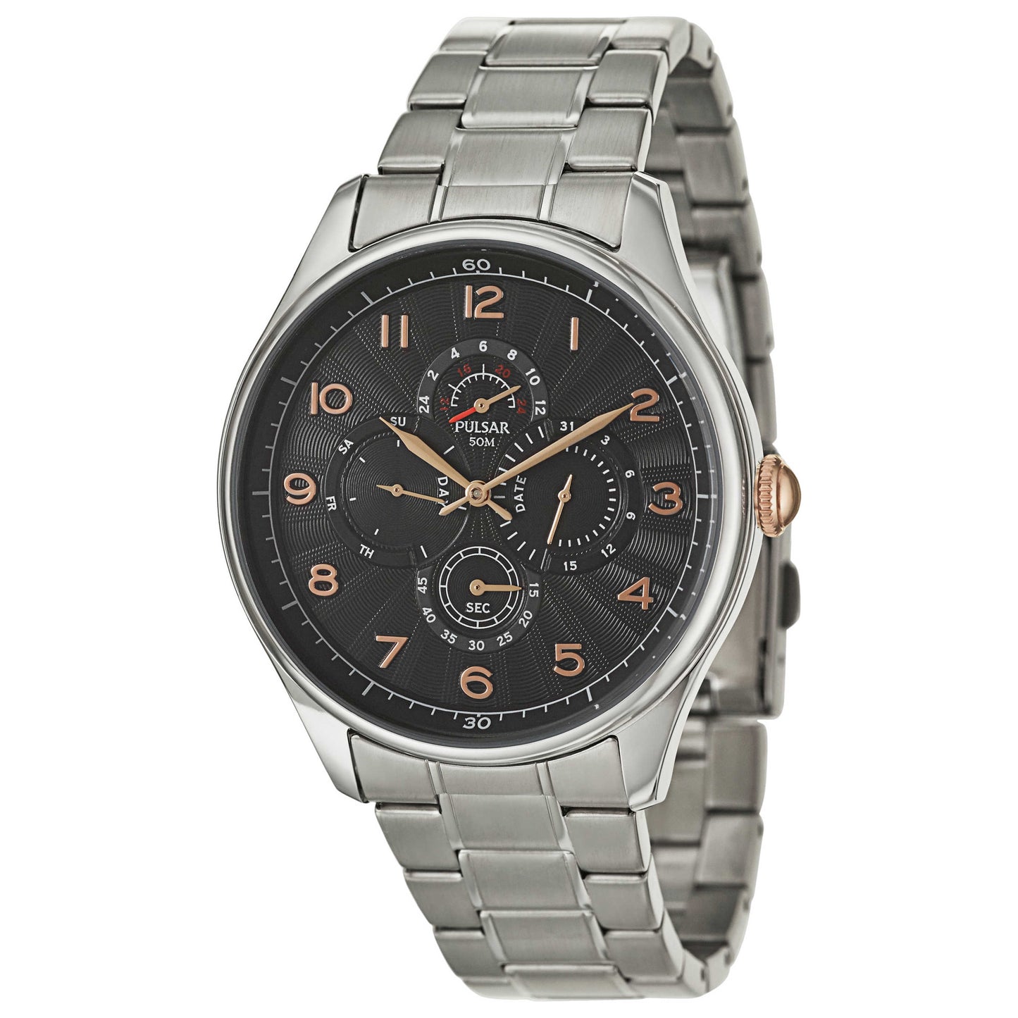 Front view of Pulsar Business Men's Japanese Quartz (Battery-Powered) Watch PW9009