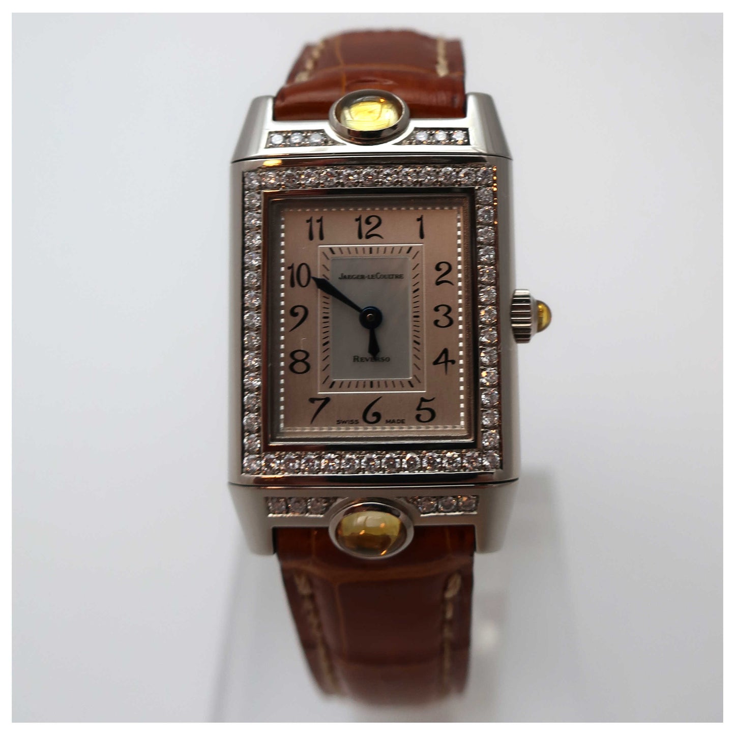 Front view of Jaeger-LeCoultre Reverso Joaillerie Women's Manual-Wind Watch Q2623401-SDV2