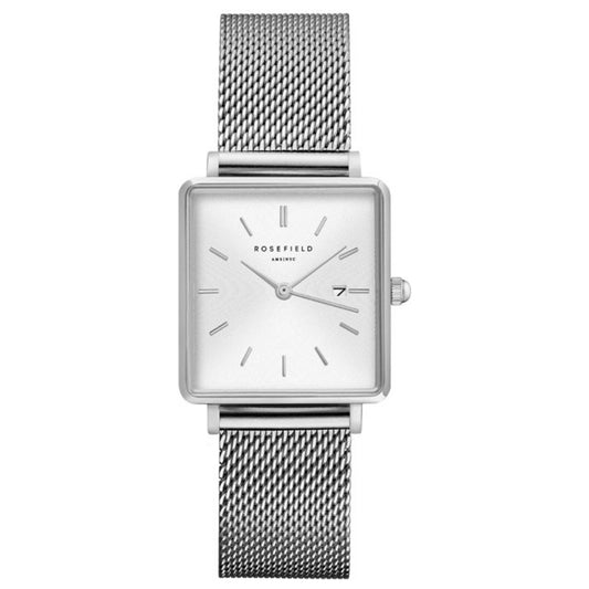 Front view of Rosefield Boxy Women's Quartz Watch QWSS-Q02
