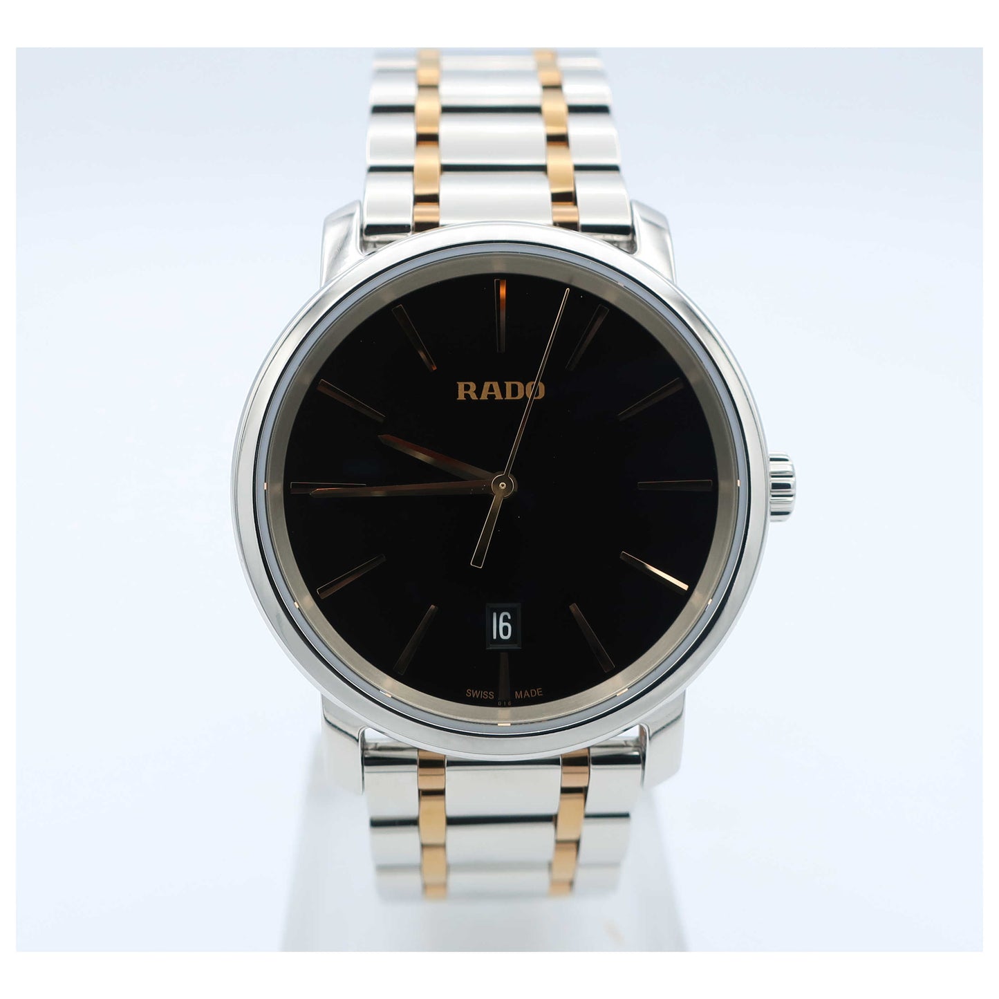 Front view of Rado Diamaster Men's Swiss Quartz (Battery-Powered) Watch R14078163-SD