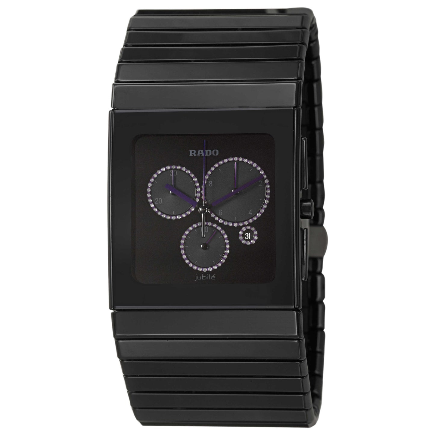 Front view of Rado Ceramica Men's Swiss Quartz (Battery-Powered) Watch R21714732