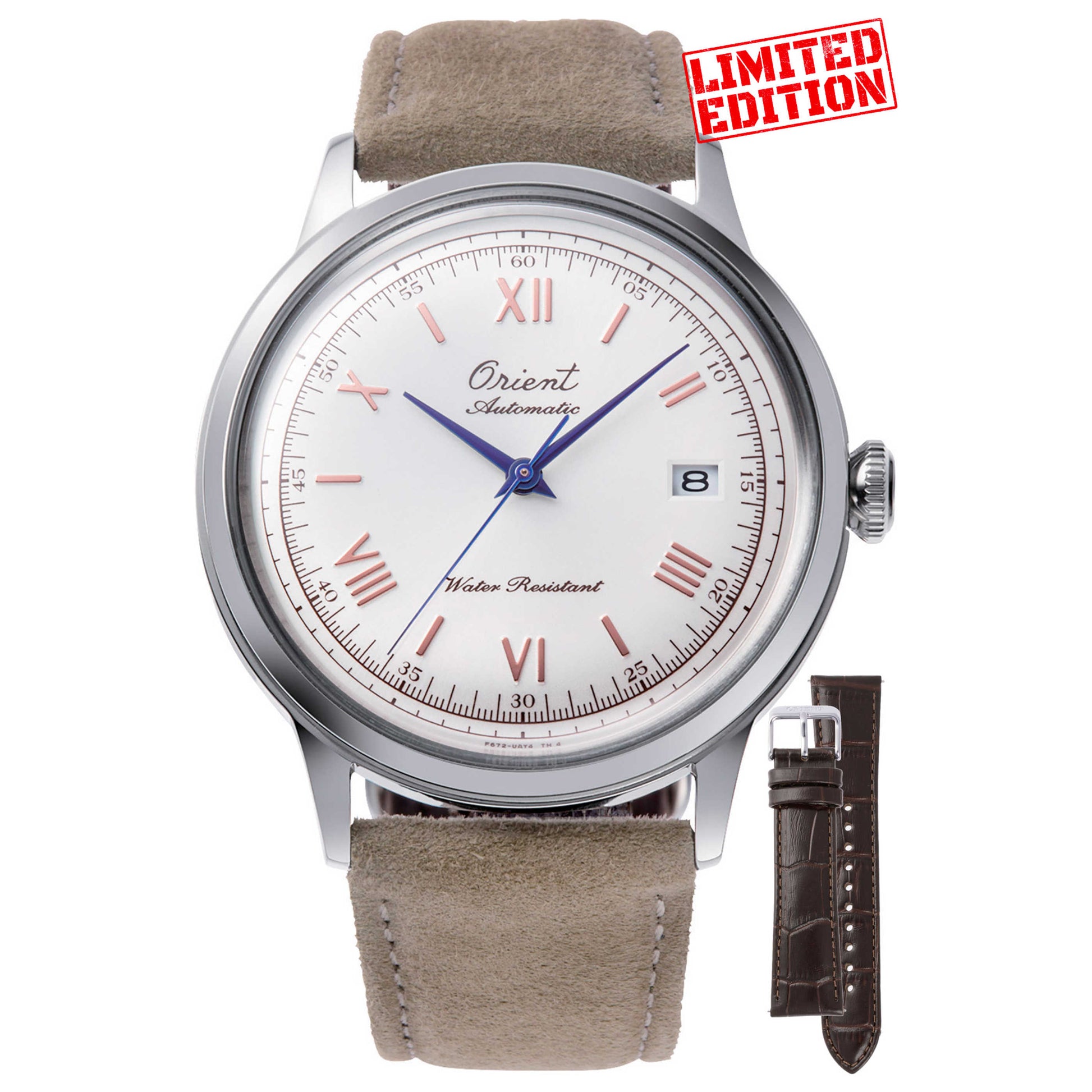 Front view of Orient Bambino Men's Automatic Watch RA-AC0027S