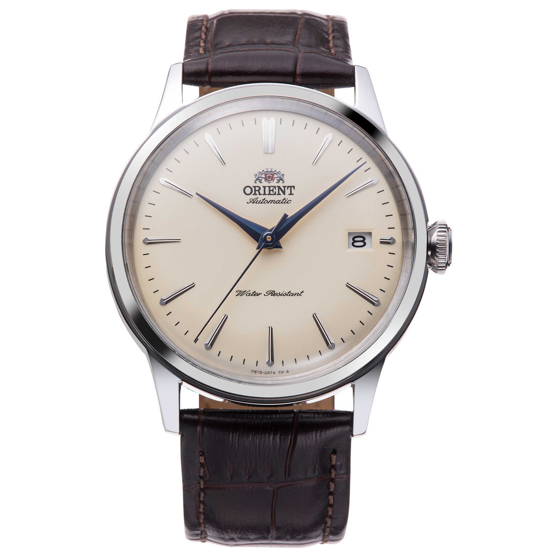 Front view of Orient Bambino Men's Automatic Watch RA-AC0M04Y