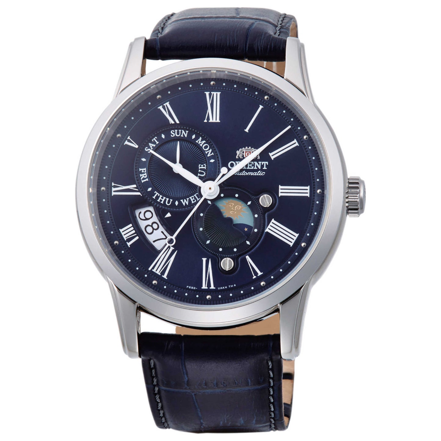 Front view of Orient Sun & Moon Men's Automatic Watch RA-AK0011D
