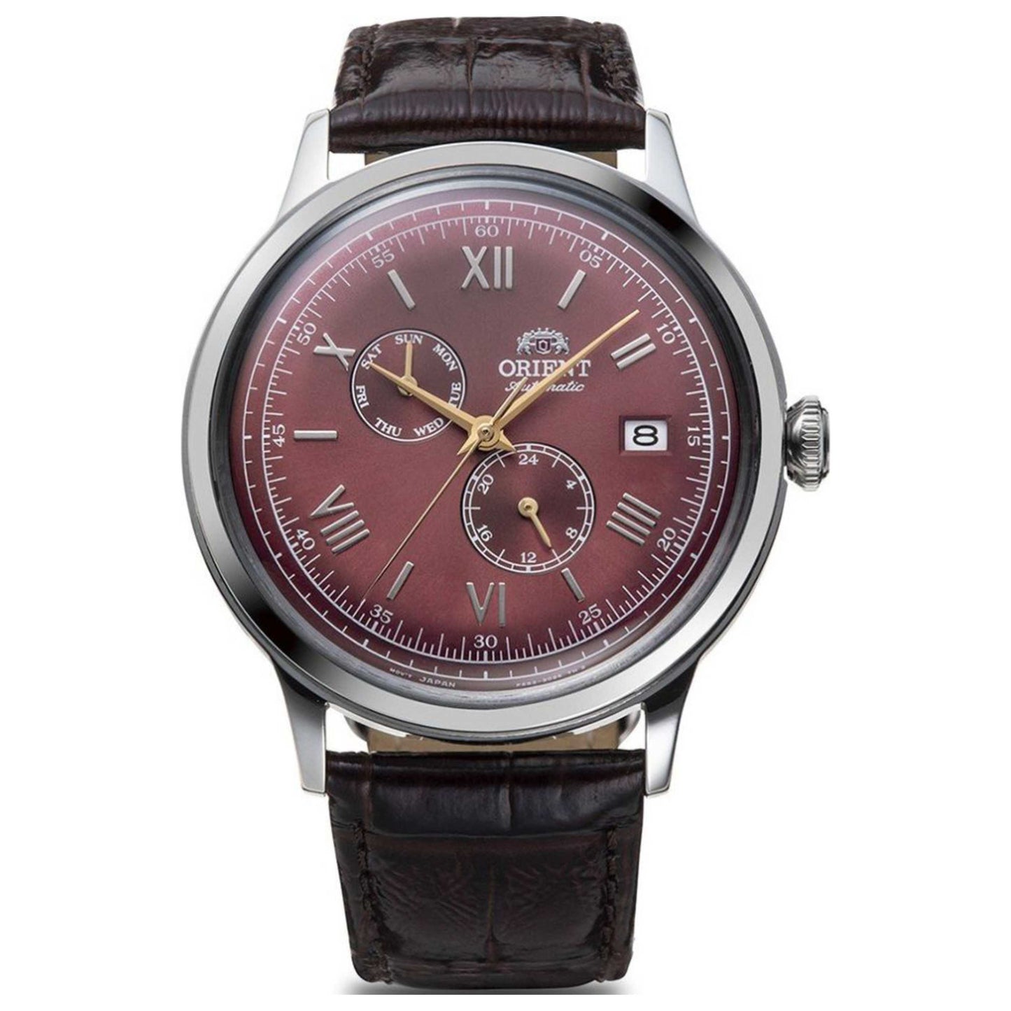 Front view of Orient Classic Bambino V8 Men's Automatic Watch RA-AK0705R