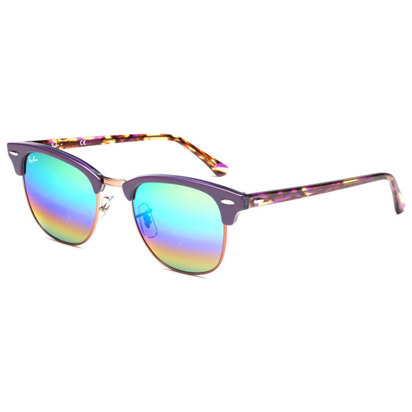 Front view of Ray-Ban Clubmaster Unisex Sunglasses RB30161221C351