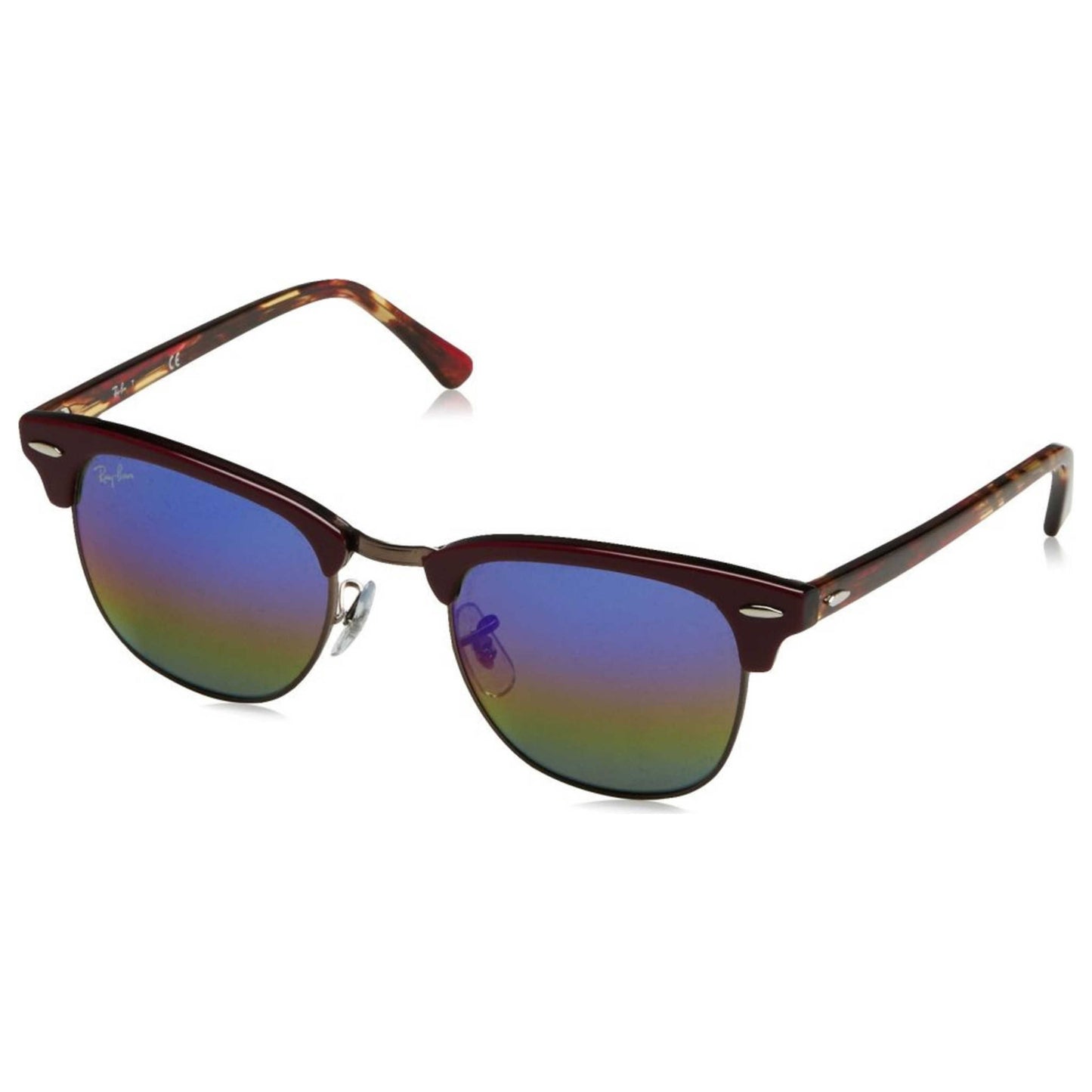 Front view of Ray-Ban Clubmaster Unisex Sunglasses RB30161222C251