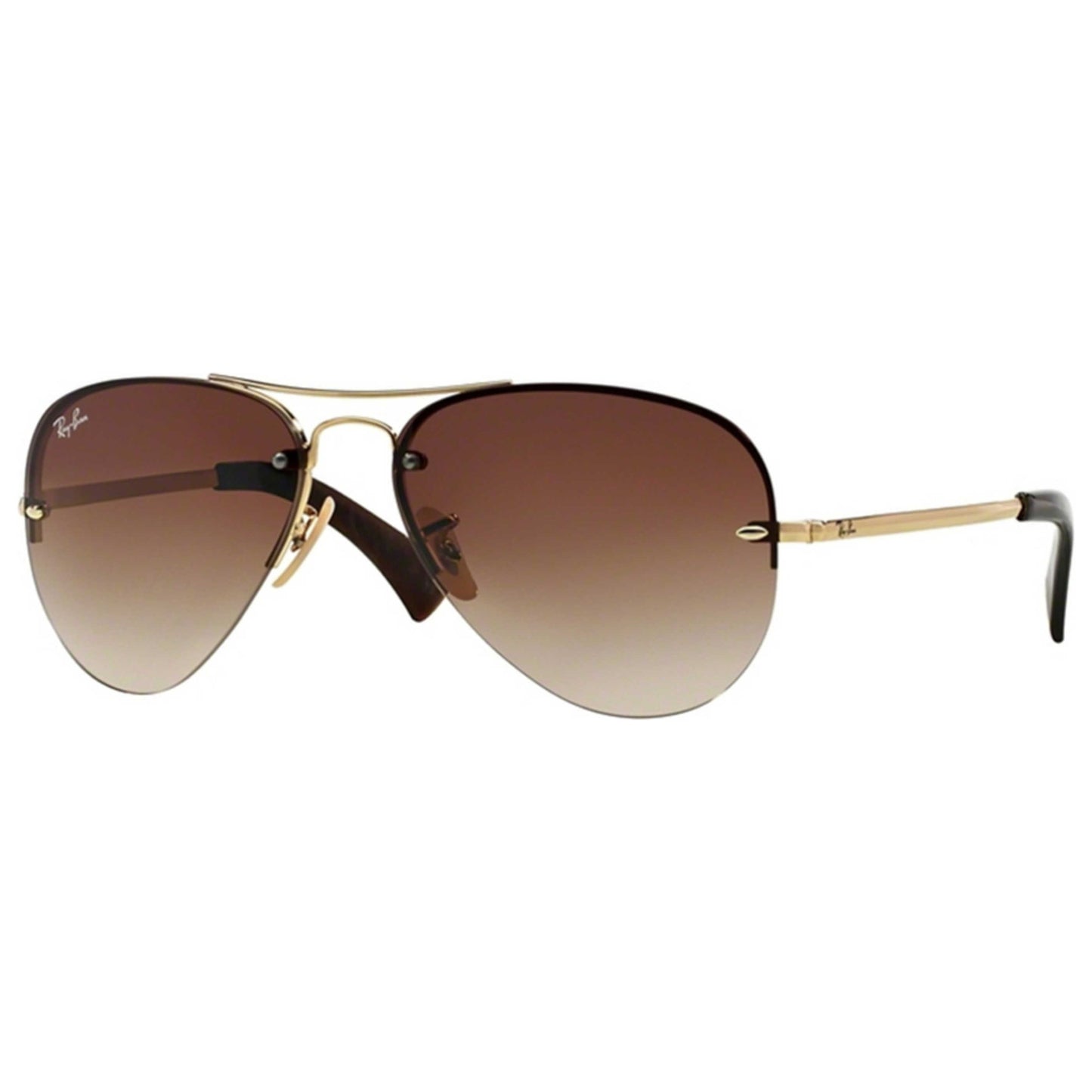 Front view of Ray-Ban Pilot Unisex Sunglasses RB3449-001-13-59