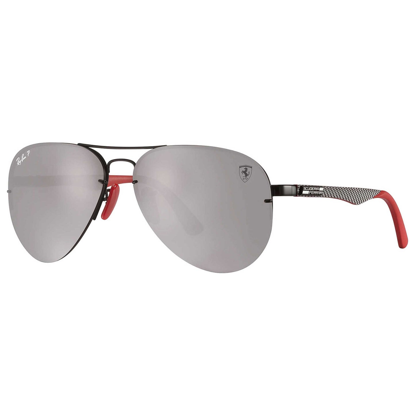Front view of Ray-Ban Scuderia Ferrari Men's Sunglasses RB3460M-F009H2-59