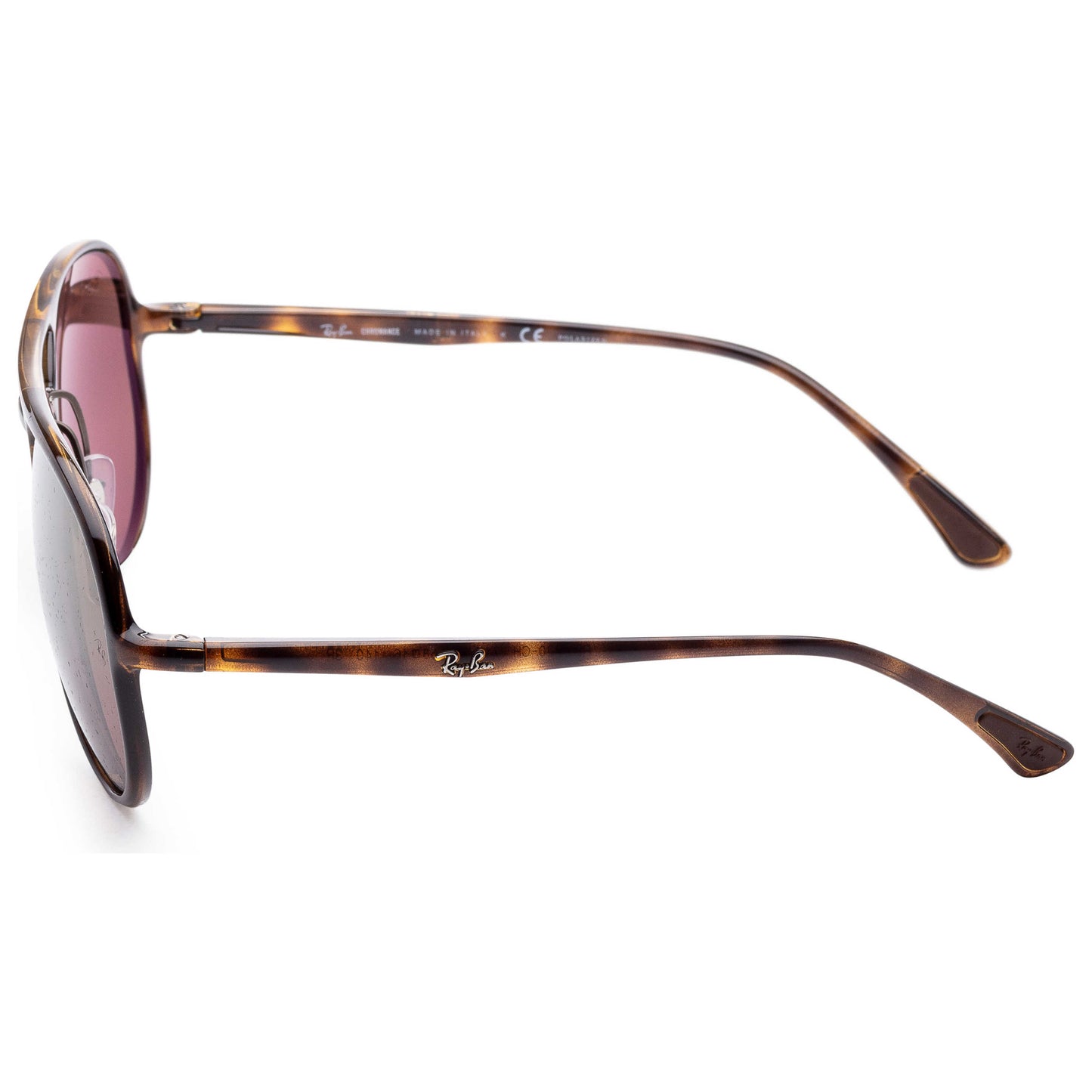 Left view of Ray-Ban Designer Men's Sunglasses RB4320CH-710-6B58