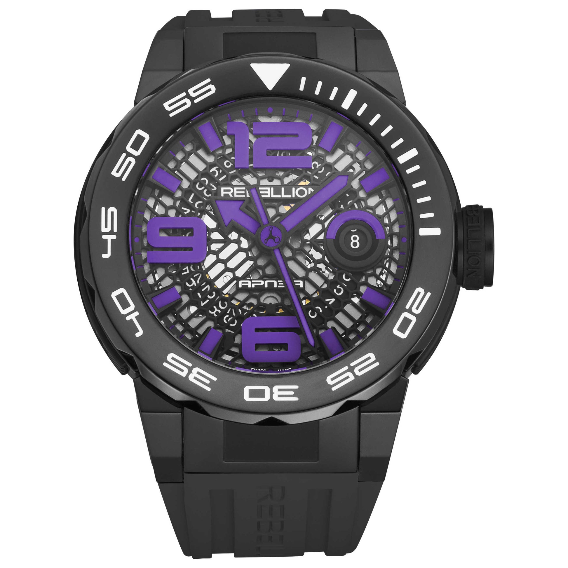 Front view of Rebellion Predator Apnea Men's Automatic Watch RBPAP3H.TB.PU