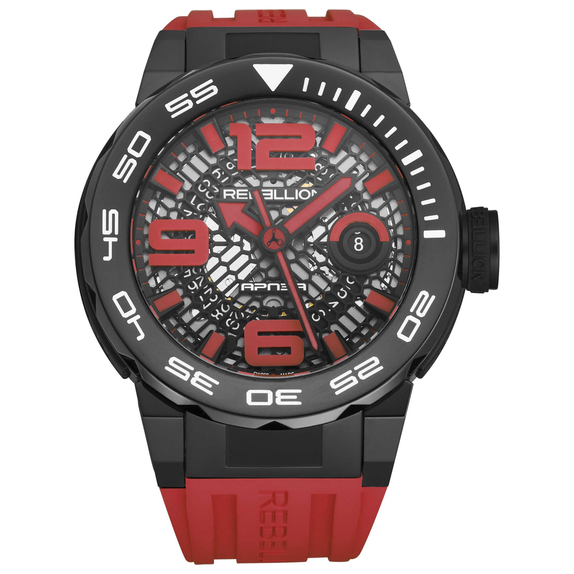 Front view of Rebellion Predator Apnea Men's Automatic Watch RBPAP3H.TB.RD