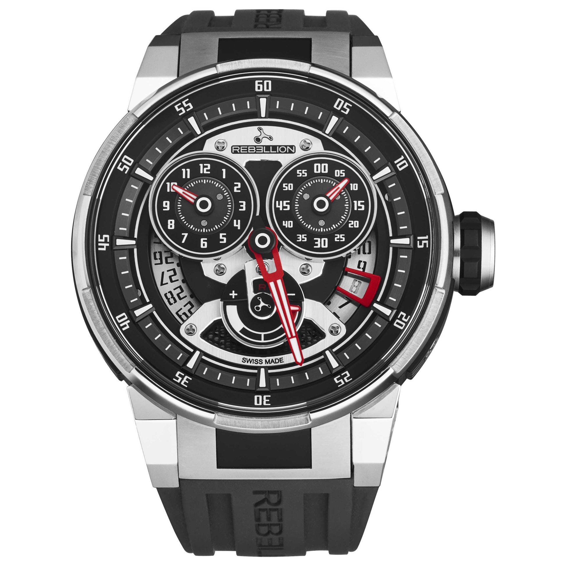 Front view of Rebellion Predator 2.0 Men's Automatic Watch RBPR2REG.TI.BK