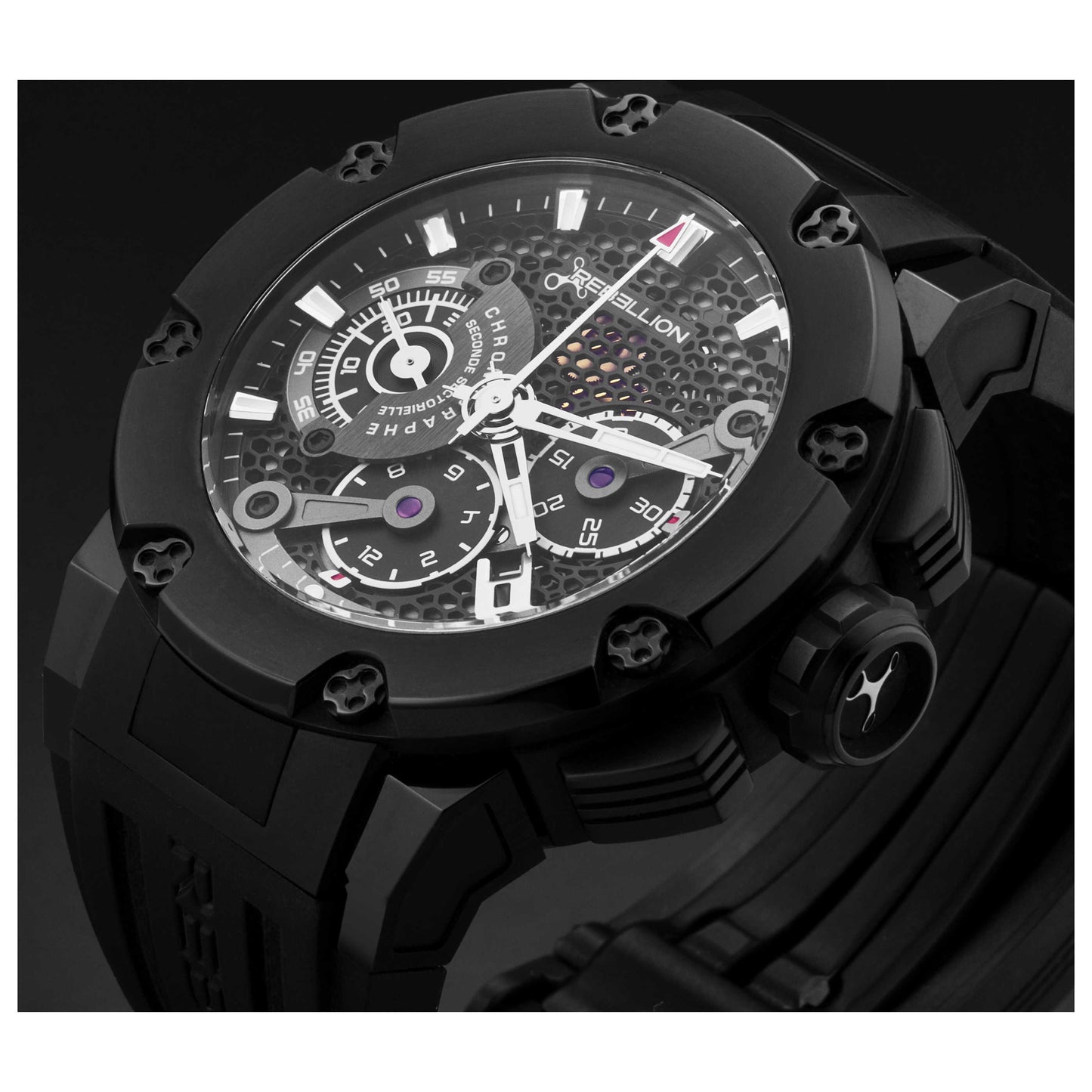 Rebellion Predator Men's Automatic Watch RBPRCH.TB.BK - Image #4