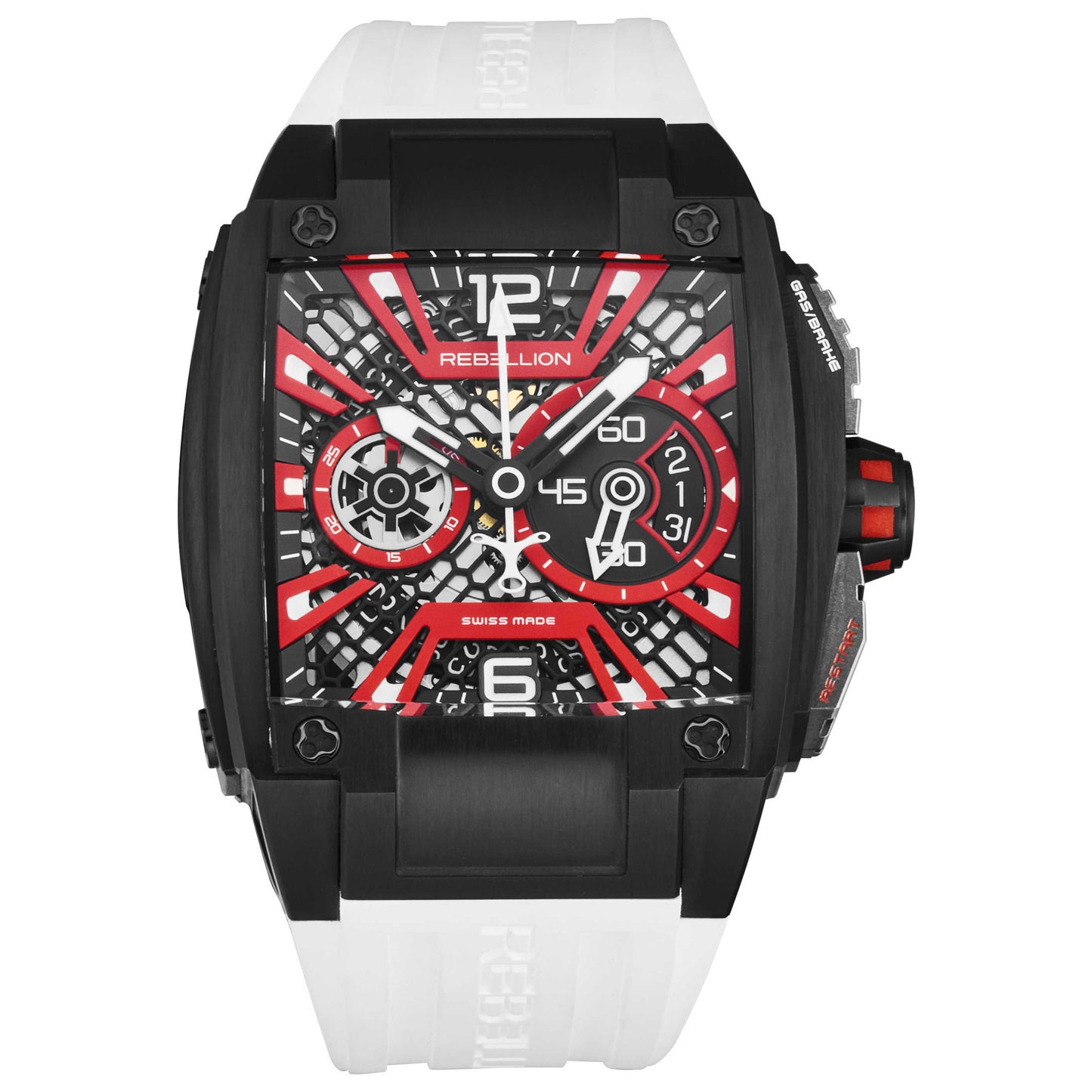 Front view of Rebellion Re-Volt Men's Automatic Watch RBREVCH.TB.RD