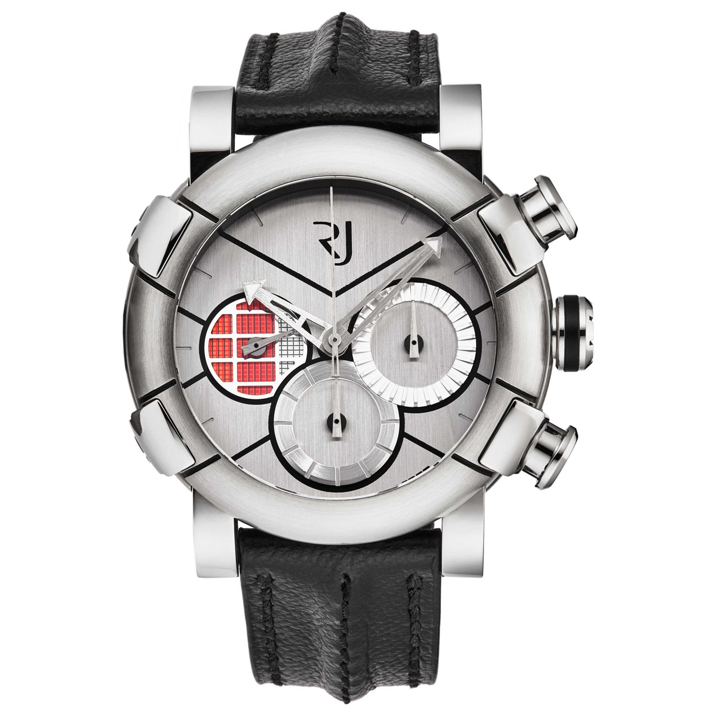 Front view of Romain Jerome DeLorean Men's Automatic Watch RJMCHDE.001.01