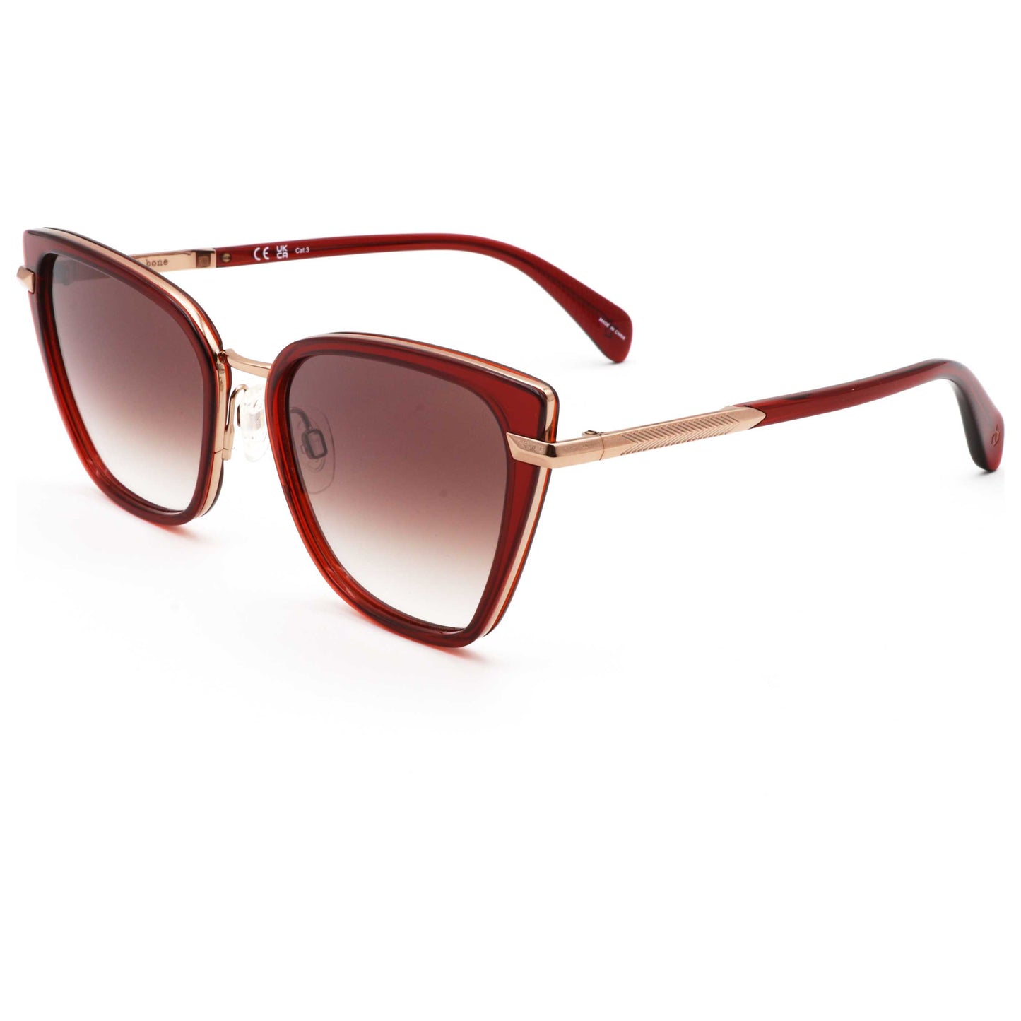 Front view of Rag & Bone Women's Sunglasses RNB1057-G-S-LHF-56