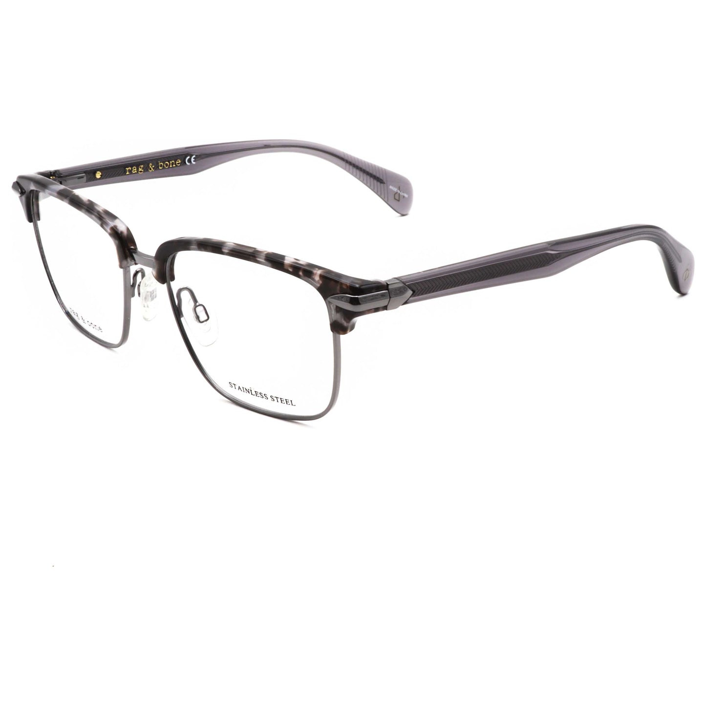 Front view of Rag & Bone Men's Opticals RNB7038-G-YV4-53