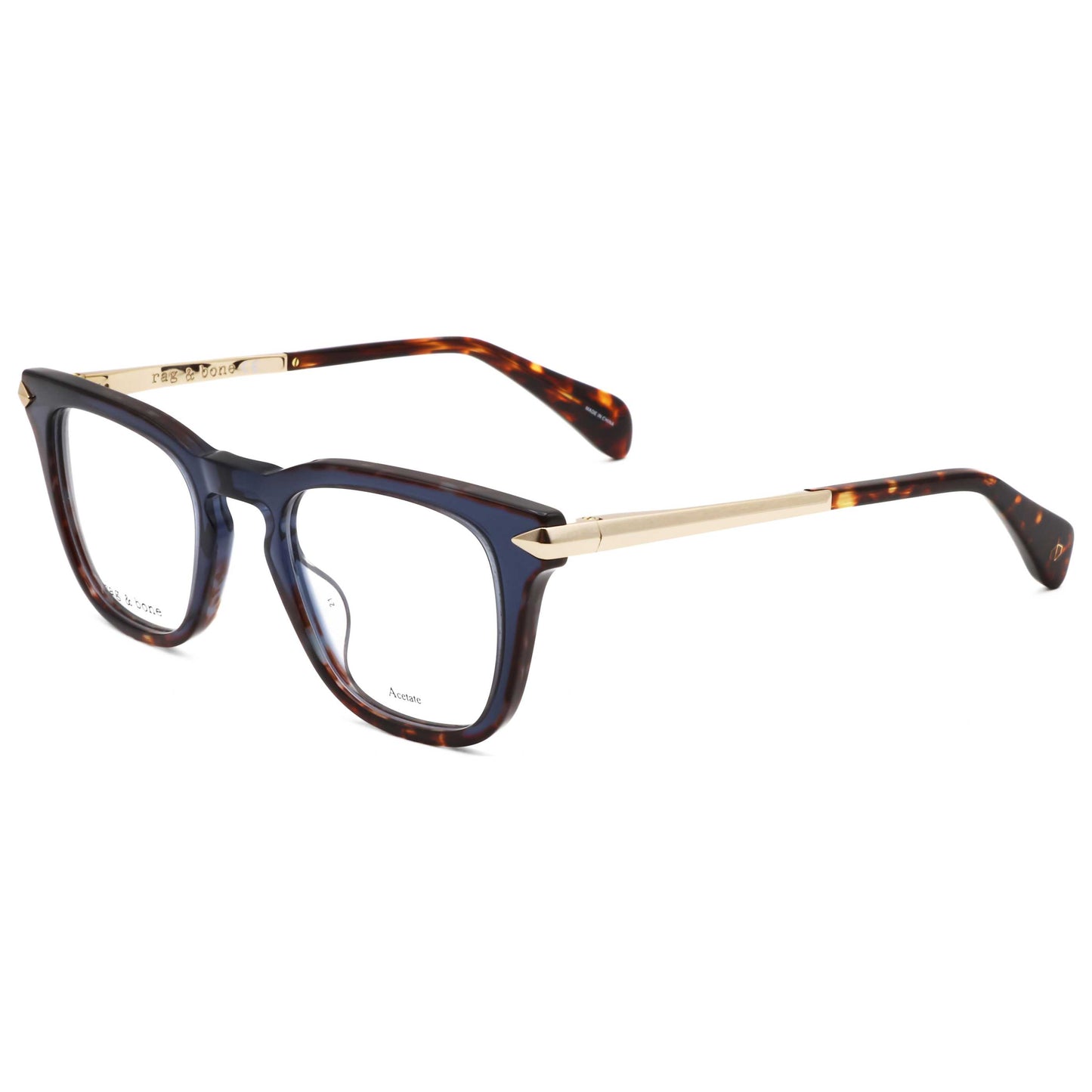 Front view of Rag & Bone Men's Opticals RNB7048-JBW-48