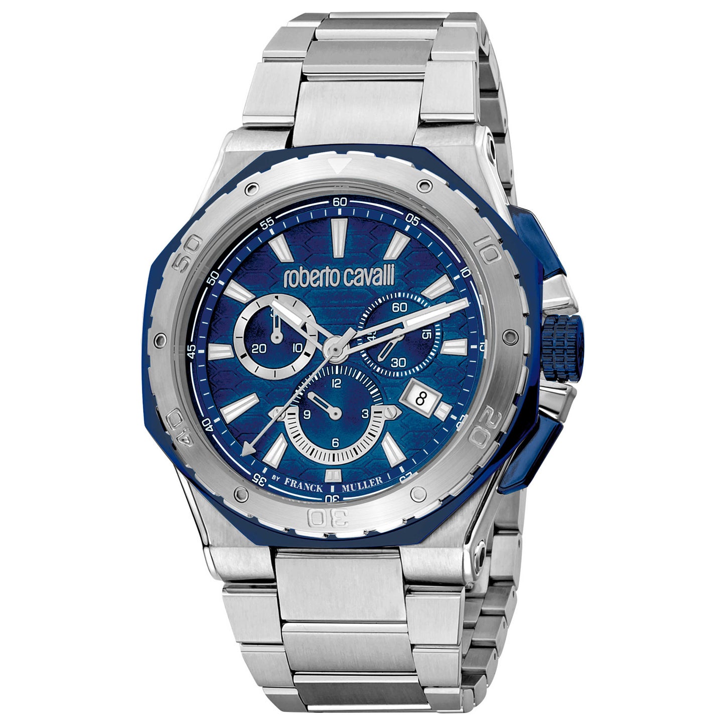 Front view of Roberto Cavalli by Franck Muller Men's Quartz Watch RV1G153M0071