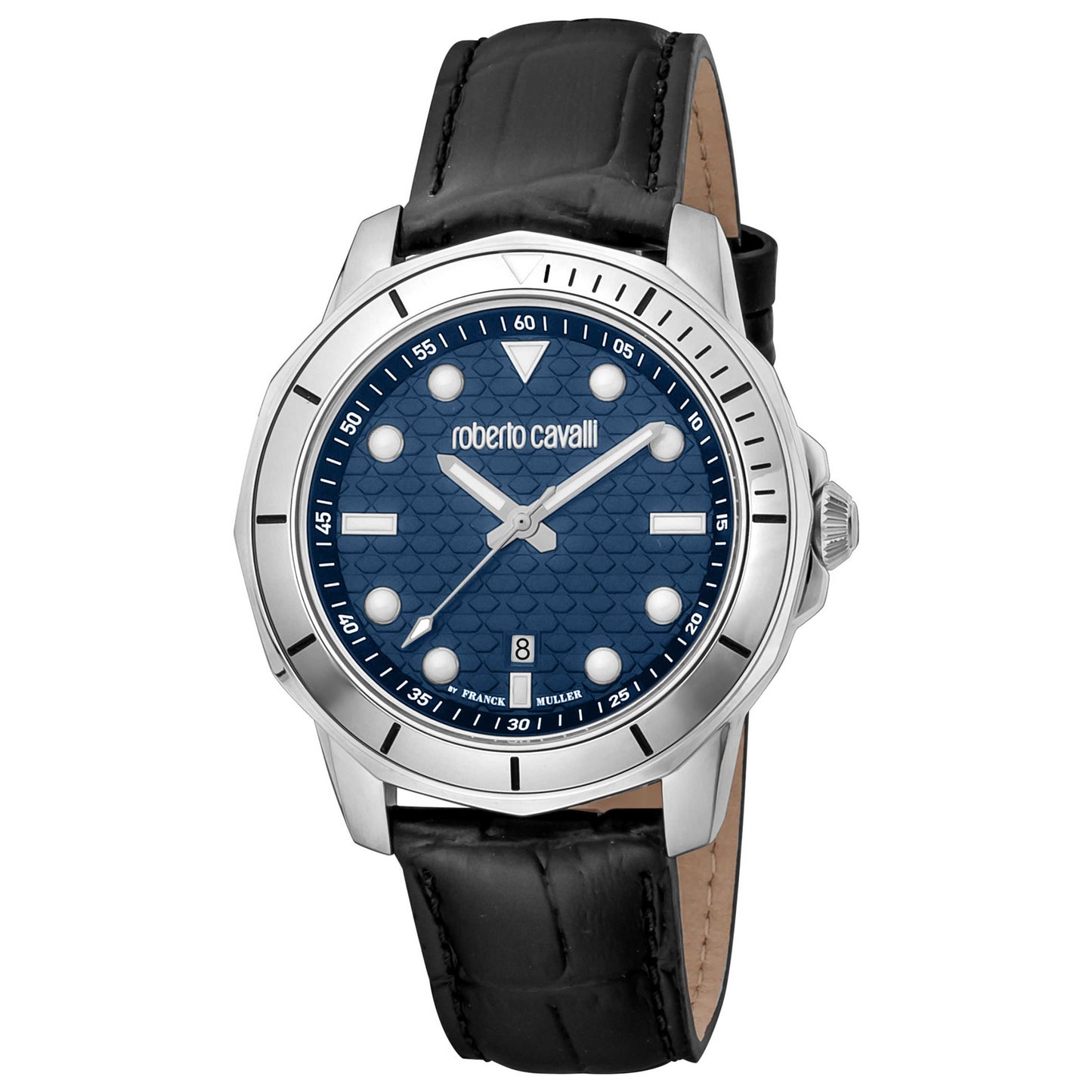 Front view of Roberto Cavalli by Franck Muller Men's Quartz Watch RV1G159L0011