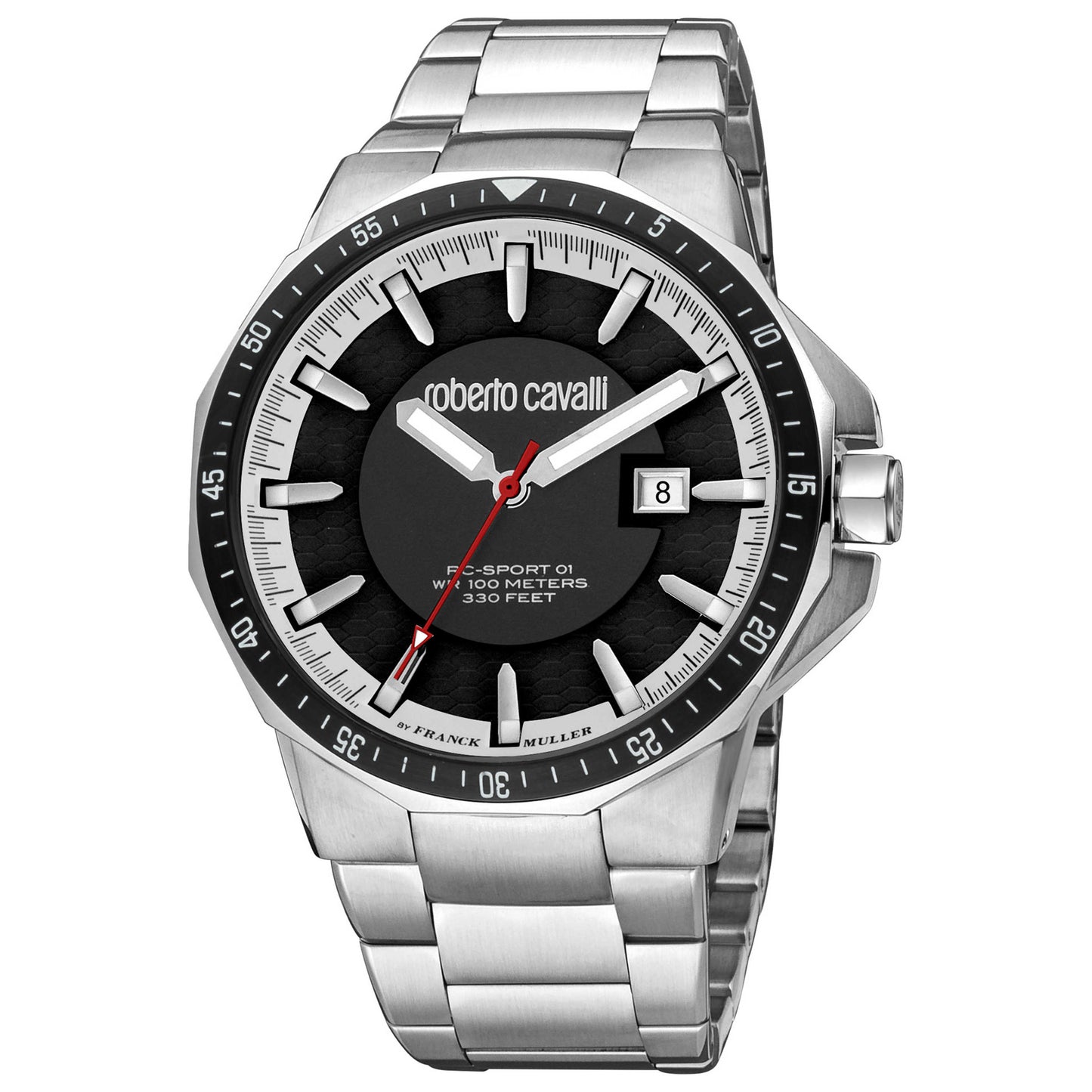 Front view of Roberto Cavalli by Franck Muller Men's Quartz Watch RV1G182M0051