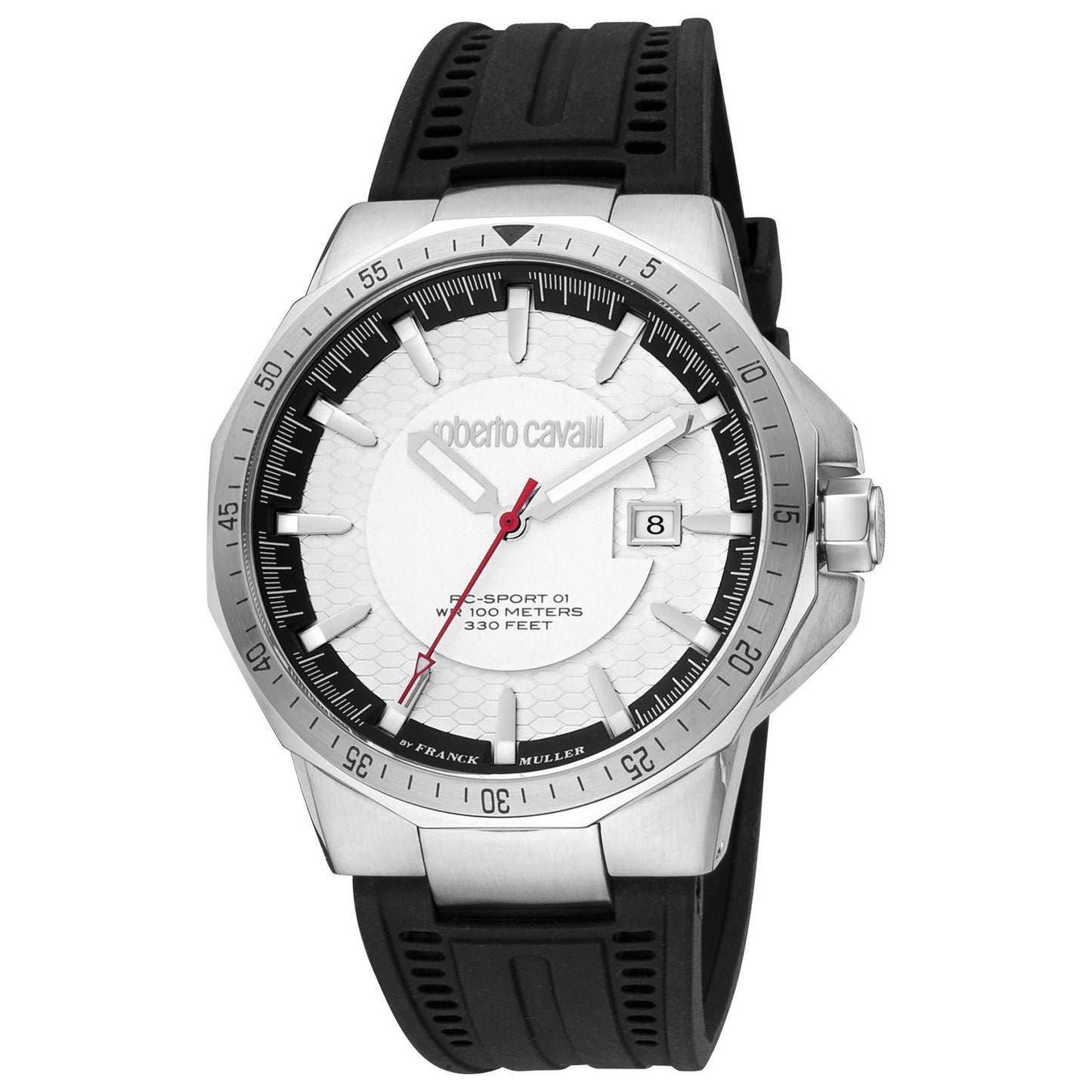 Front view of Roberto Cavalli by Franck Muller Men's Quartz Watch RV1G182P0011