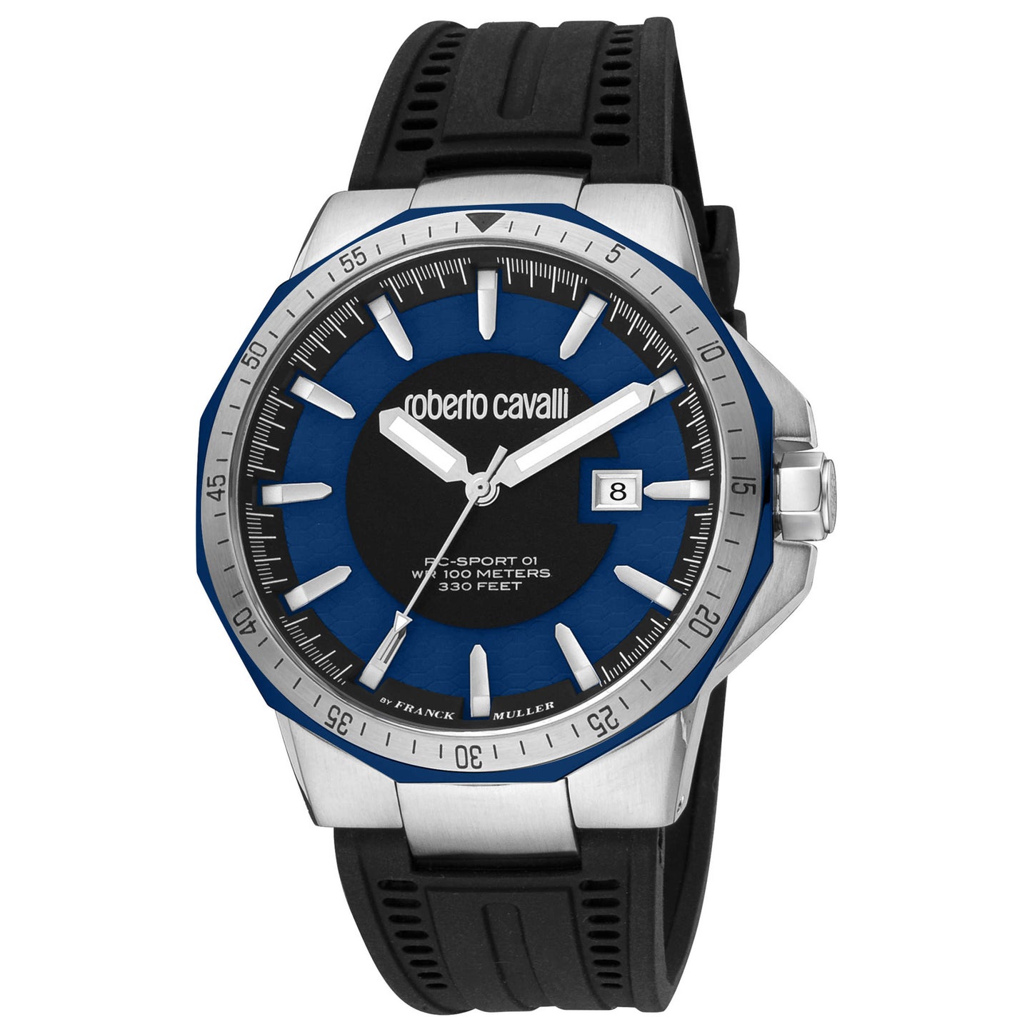 Front view of Roberto Cavalli by Franck Muller Men's Quartz Watch RV1G182P0021