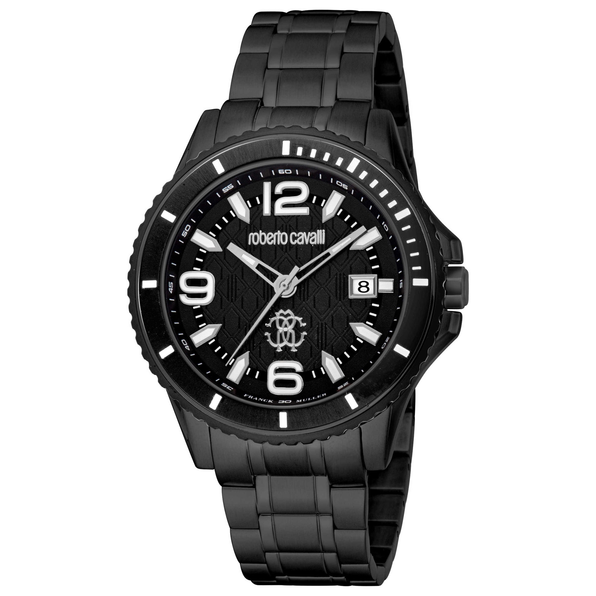 Front view of Roberto Cavalli by Franck Muller Men's Quartz Watch RV1G217M0061